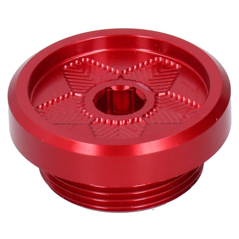 Aluminum Alloy Engine Oil Filler Cap Screw Plug Cover Fit for Kawasaki Ninja GPZ1100 KL250 ZR-7 ZZR250 (Red) von WONZHEC