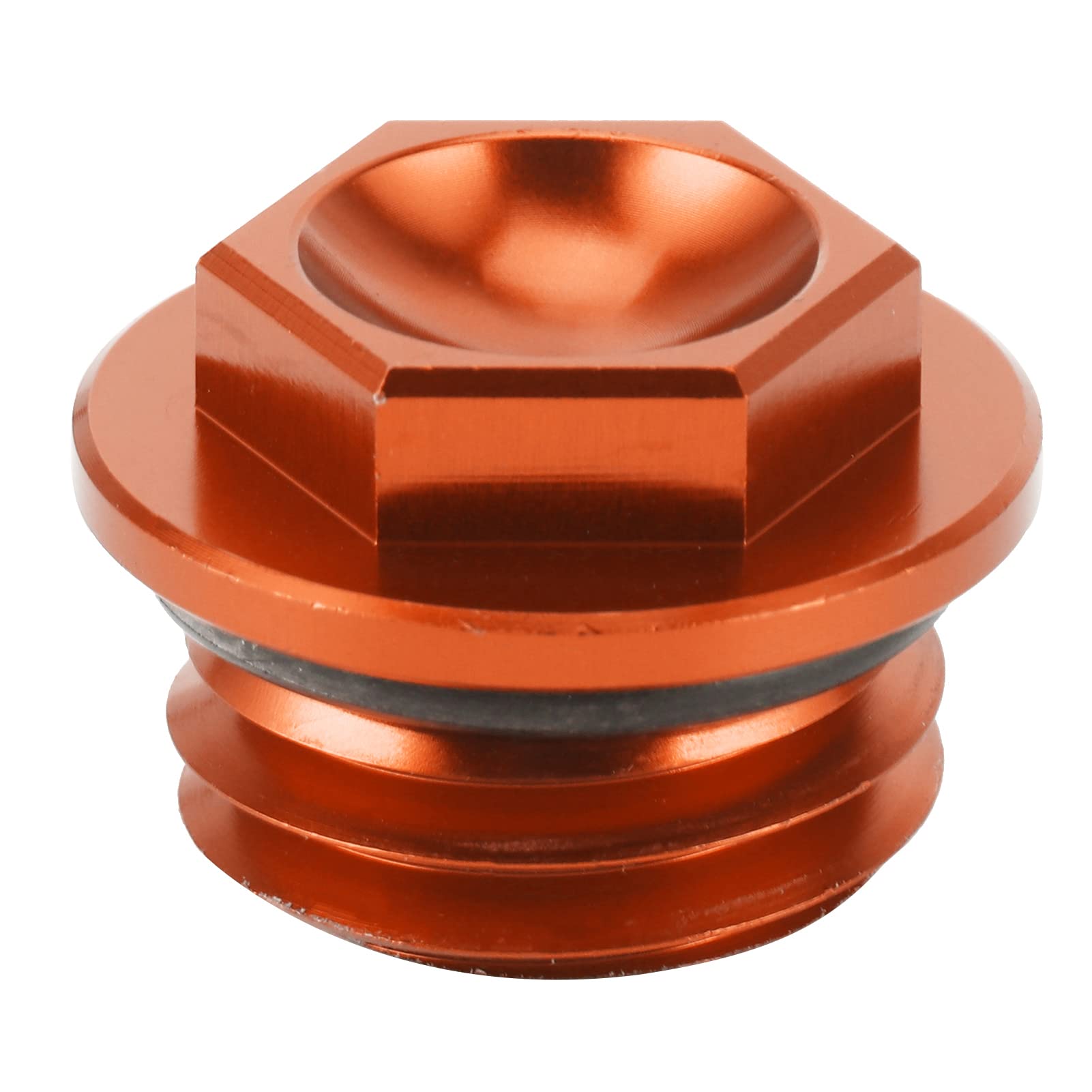 Ölfüller-Verschluss-Stecker-Abdeckung CNC-Aluminium-Fit für TC 85 TE 125-300 FE 250-51 (Orange) von WONZHEC