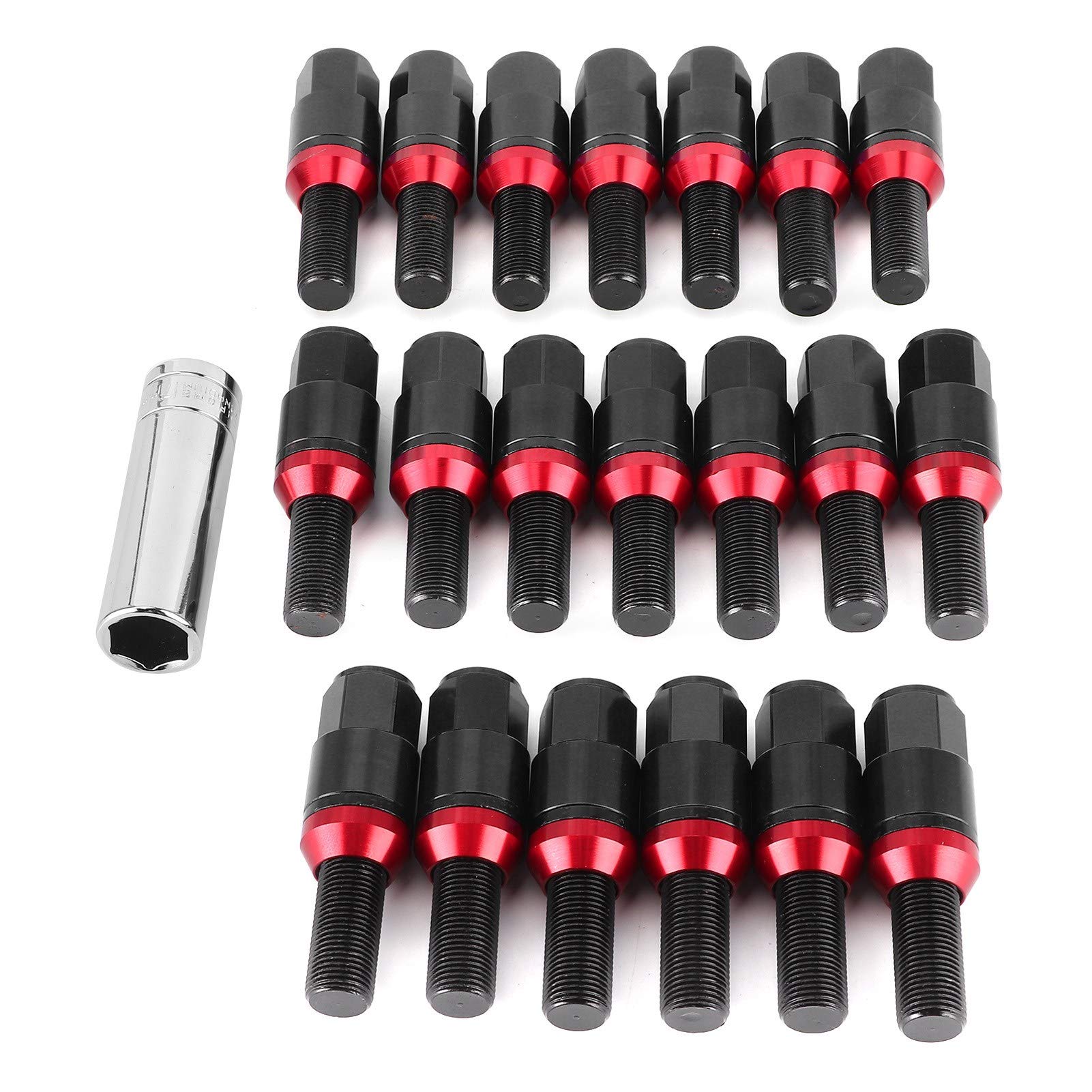 WONZHEC 20Pcs Lug Bolts Stud Tuner Style Wheel Screw Nuts M14x1.25 Thread Fit for M3 F80 M2 F22/F23 (Schwarz) von WONZHEC