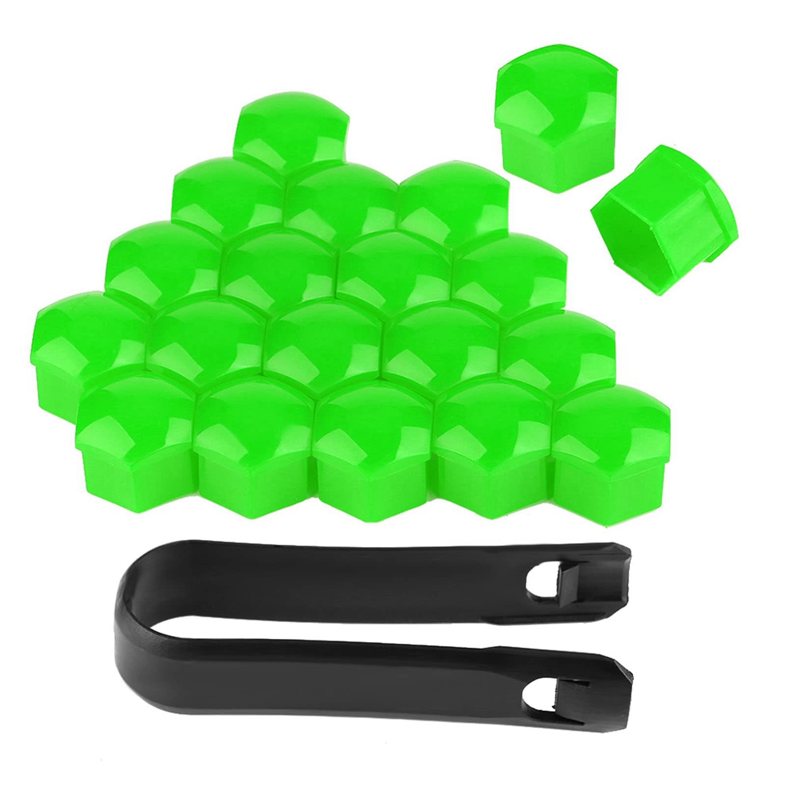 WONZHEC 20pcs 19mm Autoradmutterkappen Auto Nuhn Schraubenabdeckung Bolzenfelgen Außenschutz (Green) von WONZHEC