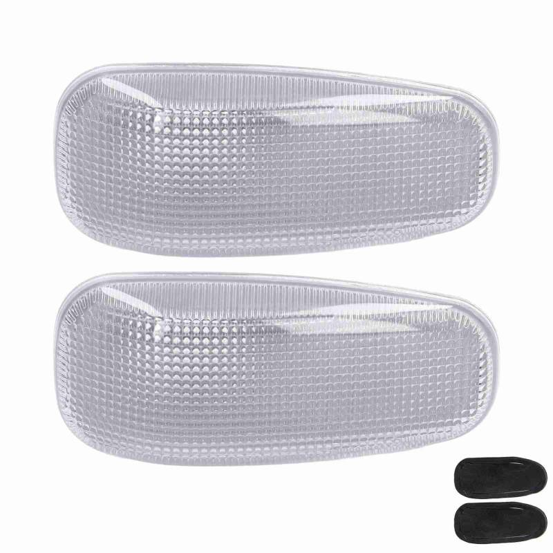 WONZHEC 2PCS Side Turn Signal Light Lens with Gaskets Replacement for SPRINTER 2500 3500 2003‑2006 (White) von WONZHEC