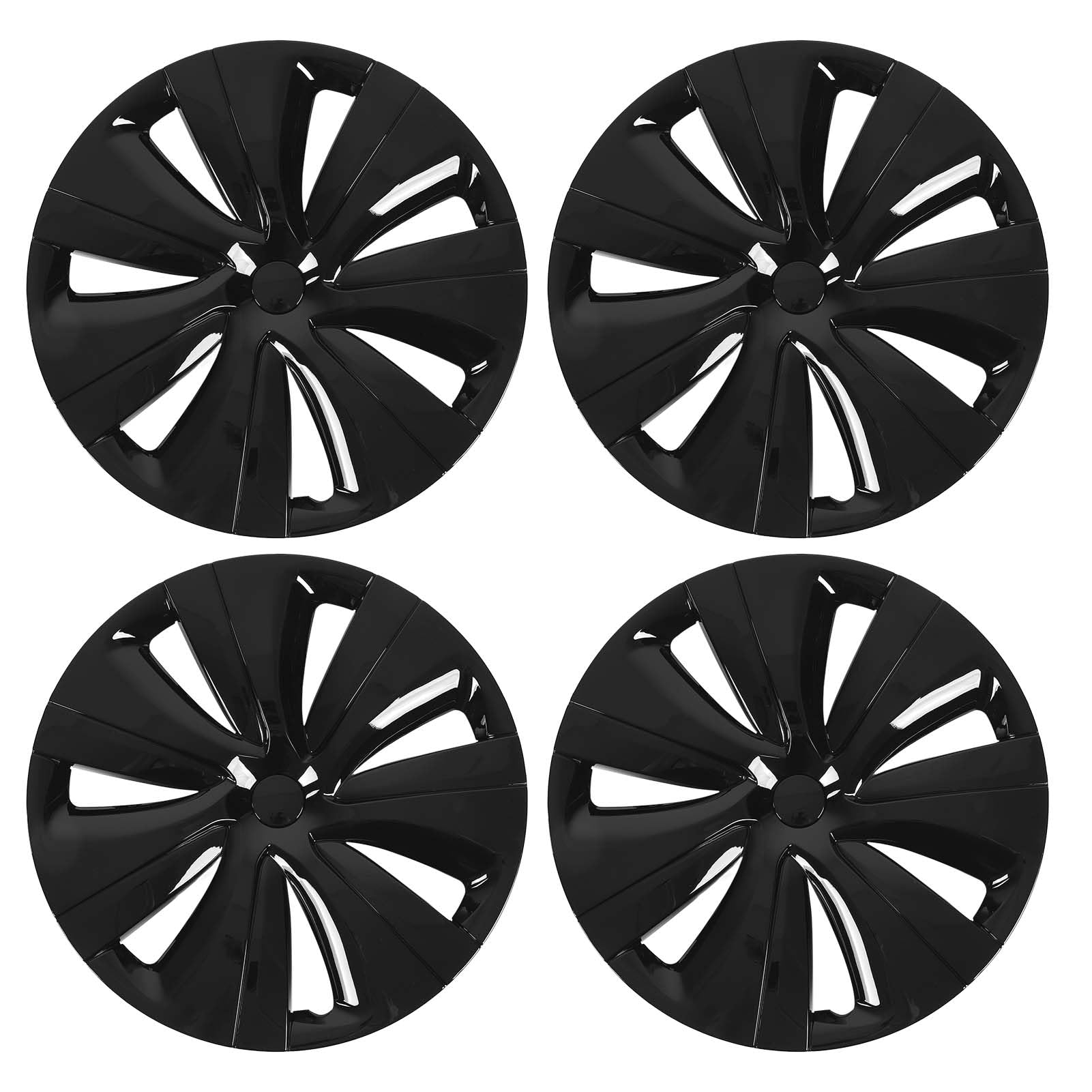 WONZHEC 4pcs Rad Hub Cap -Kappenstil 19 Zoll Randbeschützer Austausch für 2020 bis 2023 (Glänzend schwarz) von WONZHEC