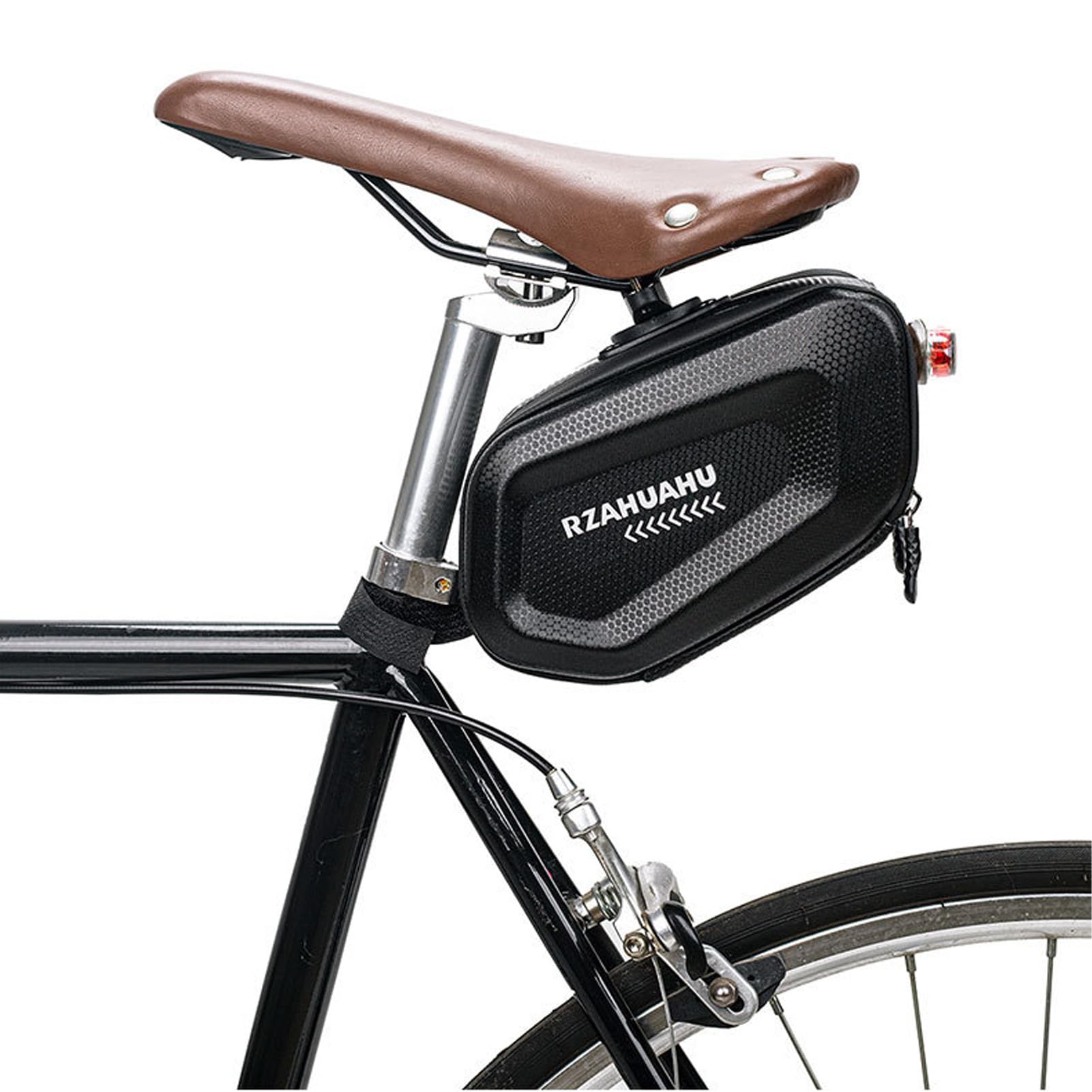 WONZHEC Mountain Bike Tail Bag - Hartschalen -Satteltasche für Straßenräder, schnell installieren, reflektierend für Nachtfahrten, wettergeschützte Fahrradbeutel von WONZHEC