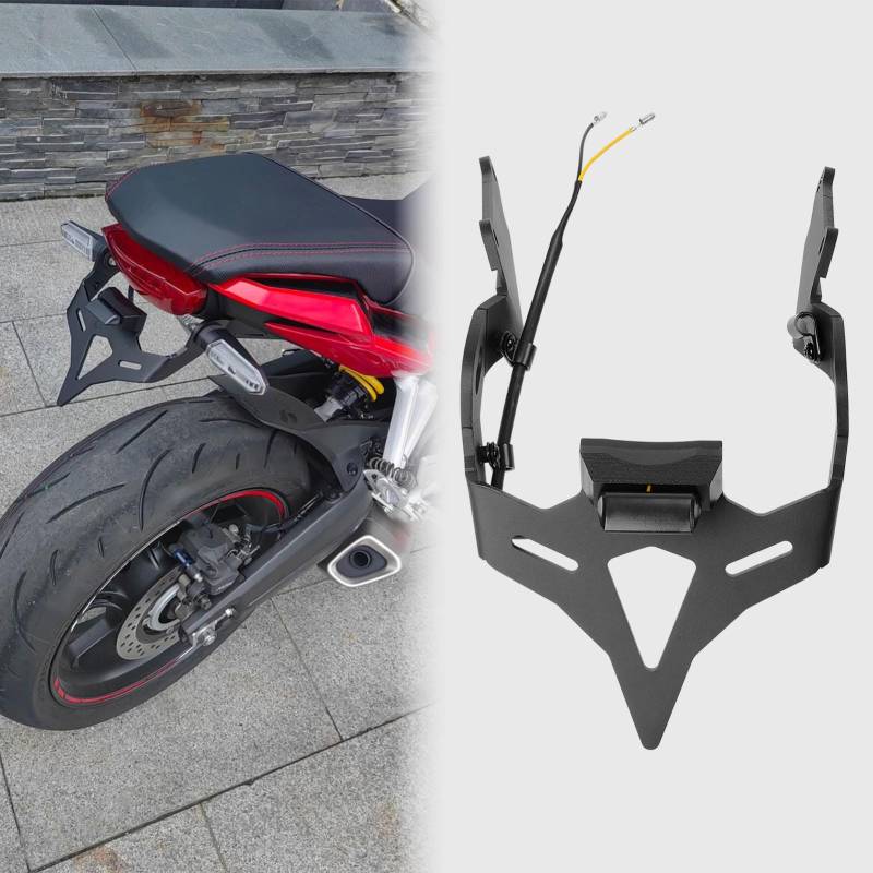 WOOGA Kennzeichen Halter für HO&N&DA CB650R/CBR650R Accessories 2021 2022 2023 2024 Motorrad Heck Rahmen Halterung Heck kotflügel Eliminator von WOOGA