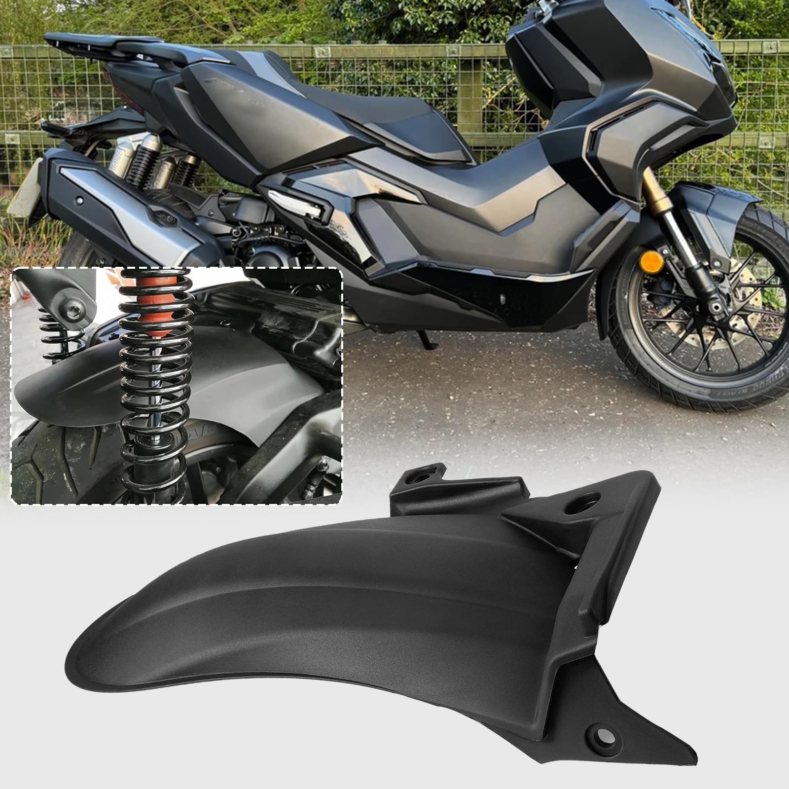 WOOGA Motorrad Heck kotflügel für Ho&nda ADV350/ADV250 Accessories 2021 2022 2023 2024 Rad Hugger Kotflügel Spritz schut (Kohlefaser-Look) von WOOGA