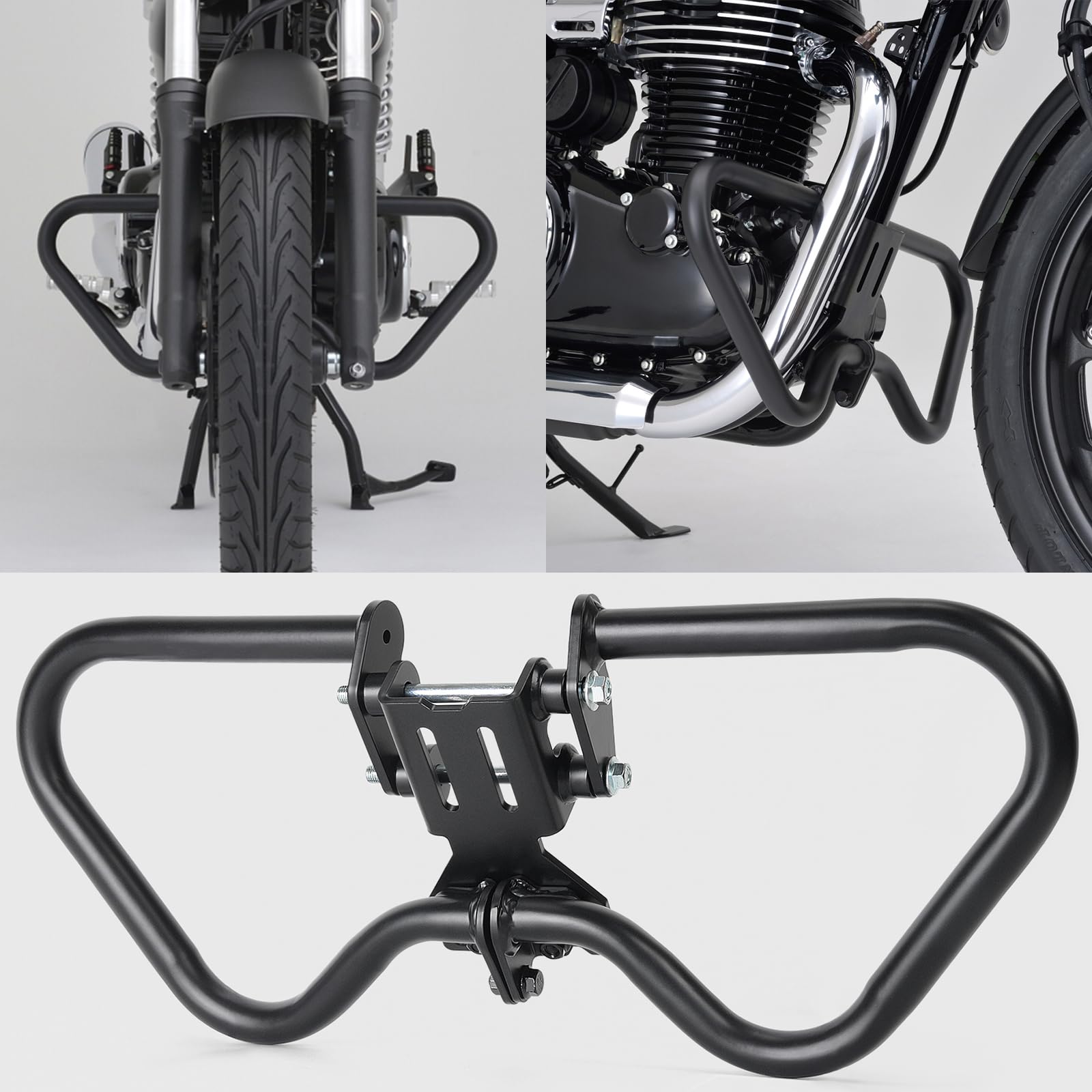 WOOGA Motorrad Motor Schutz Schutz Autobahn Crash Bar SchwarzVerkleidung Schutz Stoßstange passend für Ho&n&da GB350 GB350S Accessories 2021-2025(NC59/NC64) von WOOGA