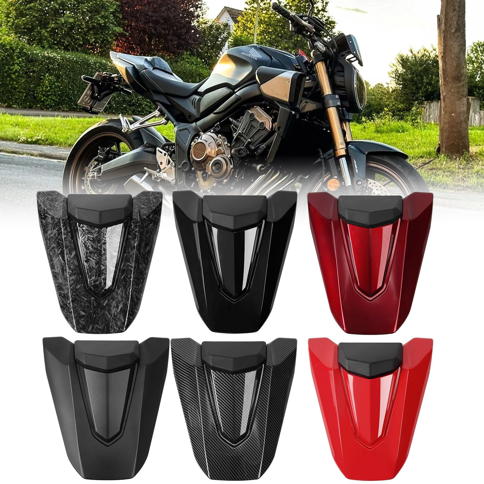 WOOGA Motorrad Pillion rücksitz bezug verkleidung Solo verkleidung Compatible with Ho&nda CB650R/ CBR650R CB 650R/ CBR 650 R Modifizierte Teile 2024&vorwärts (Matt-schwarz) von WOOGA