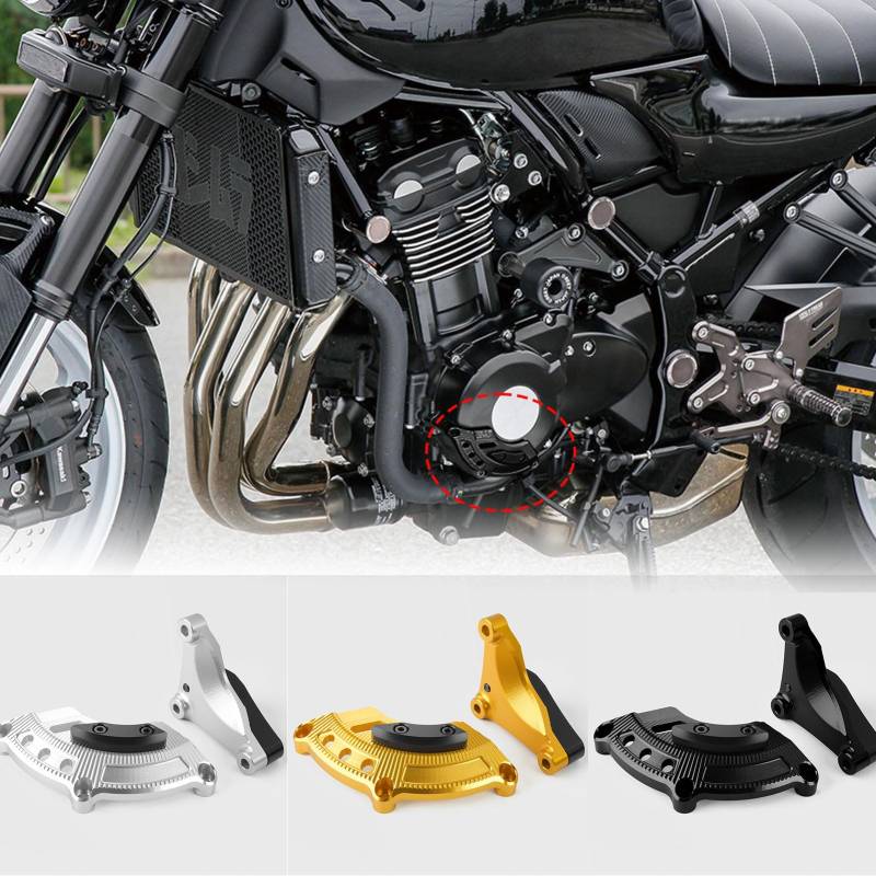 WOOGA Motorrad Rahmen Crash Protector Stator Motor abdeckungen Dekoration für Ka&wa&sa&ki Z900RS / Cafe Z 900RS Z 900 RS Cafe Zubehör 2018 2019 2020 2021 2022 2023 2024 (Gold) von WOOGA