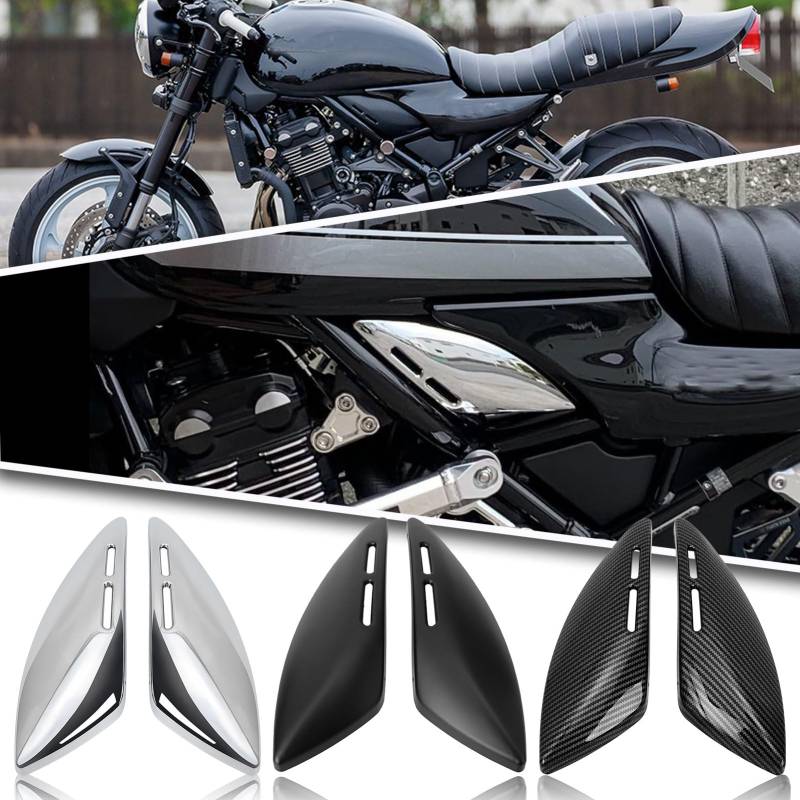 WOOGA Motorrad Seite Abdeckung Replacement for Ka&wa&sa&ki Z900RS/CAFE/SE Zubehör 2018-2024 Faring Teile Panels Kraftstoff Tank Abdeckung Schutz (Chrom) von WOOGA