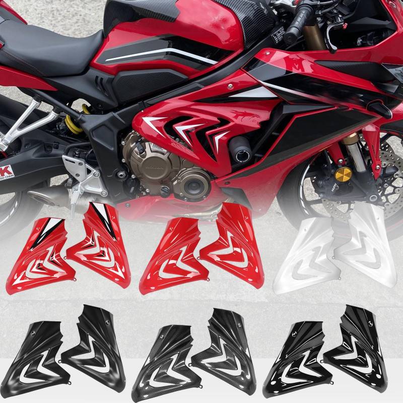 WOOGA Motorrad-Sitzseitenrahmen Paneelverkleidung Abdeckung für Ho&nda CBR650R CBR 650R CBR 650 R Zubehör 2019 2020 2021 2022 2023 Seitenabdeckung (Carbon-Look) von WOOGA