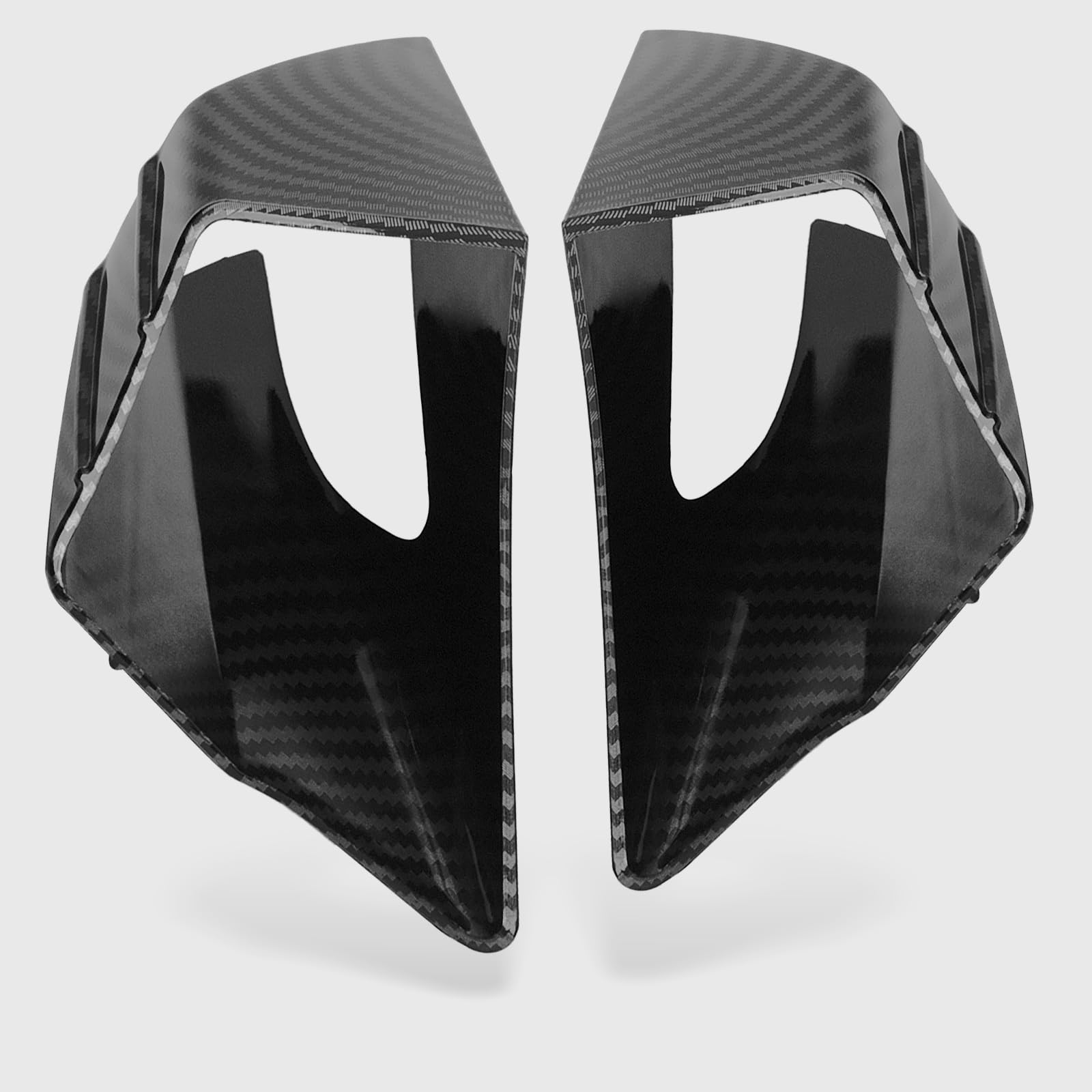 WOOGA Motorrad teile Seite Abtrieb nackt Spoiler Winglet Starr flügel Winglet Verkleidung Flügel für Ho&n&da CBR650R 2019 2020 2021 2022 2023 Su&zu&ki GSX250R (Kohlefaser-Look) von WOOGA