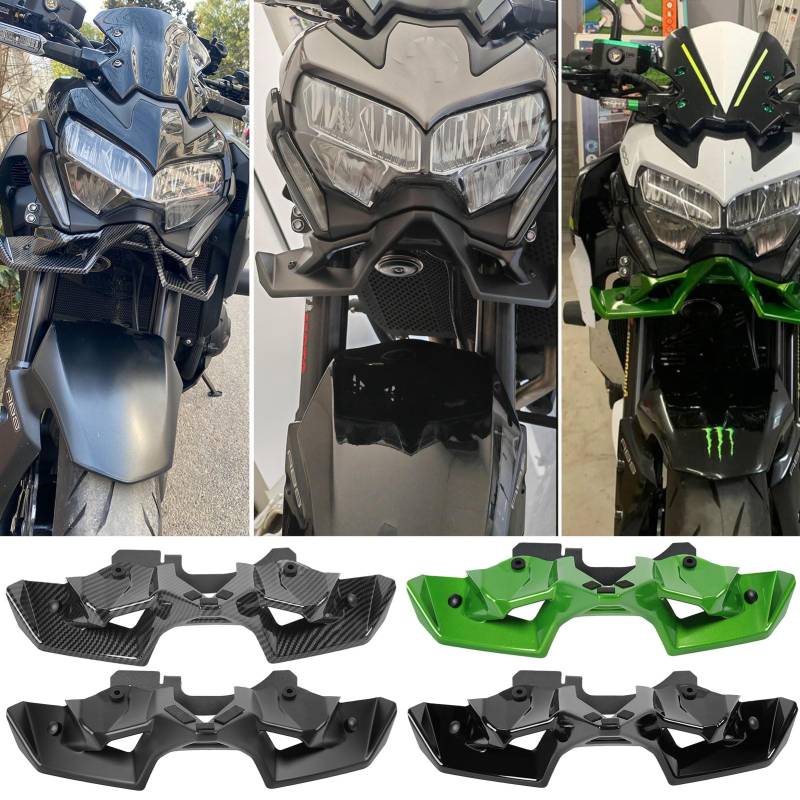 WOOGA Motorrad nackt vorderspoiler Winglet aero Dynamic Wing kit Spoiler Replacement for Ka&wa&sa&ki Z900 Z 900 Z-900 Zubehör 2020 2021 2022 2023 2024 (Glänzend schwarz) von WOOGA