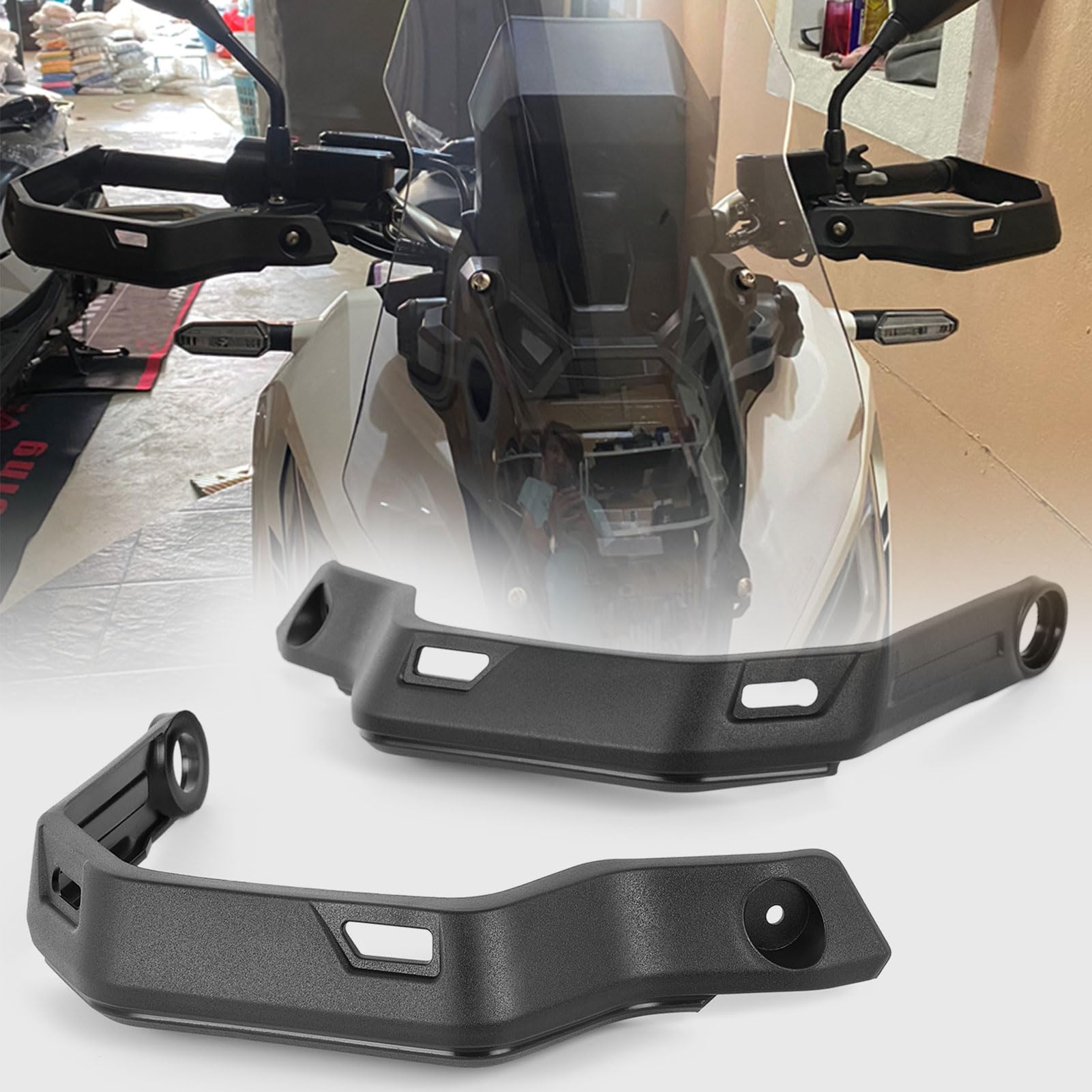 WOOGA Motorrad zubehör Handschutz Schild Handschutz Schutz Bremskupplungsschutz fit for HO&N&DA X-ADV 750 21-25 XL750 Transcalp 23-25 CRF1100L Africa Twin/Adv Sports 2020-2025 (Schwarz-Standard) von WOOGA