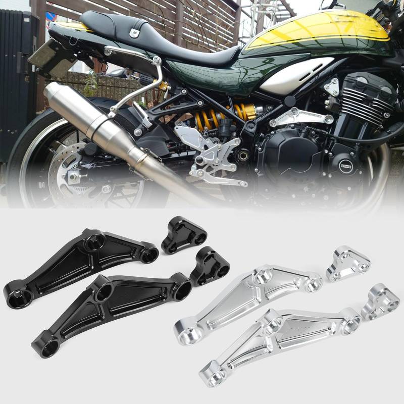 WOOGA Vordere Motoraufhängungsplatte kompatibel mit KA&WA&SA&KI Z900RS / CAFE Z 900 RS Z-900-RS 2018-2024 Motorradrahmen-Karosseriehalterung Halter Zubehör (Schwarz) von WOOGA