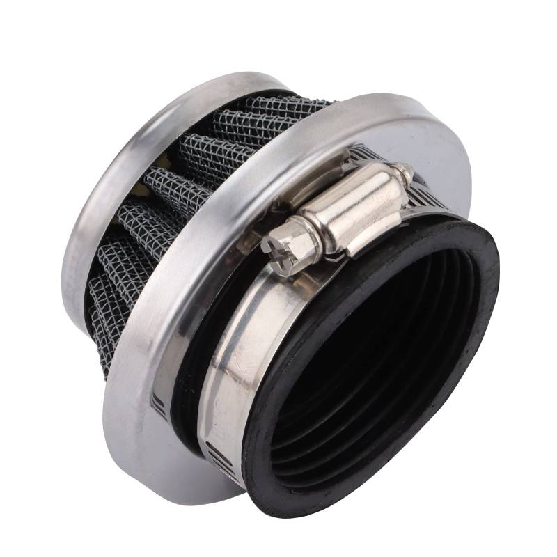 WOOSTAR 44mm Luftfilter Ersatz für 2 Takt 23ccm 33ccm 47ccm 49ccm Roller Mini Dirtbike Pocketbike Motorrad ATV Quad Go Kart Moped Silber von WOOSTAR