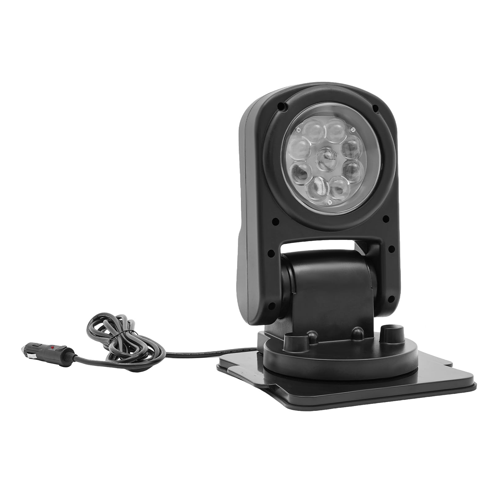 WOQLIBE LED Suchscheinwerfer, 360° Boot Suchscheinwerfer mit Fernbedienung & 9 LED-Lichtkugeln, Arbeitslampe für Yachten, Fischerboote, Lastwagen, Motorräder, 45W (Schwarz) von WOQLIBE