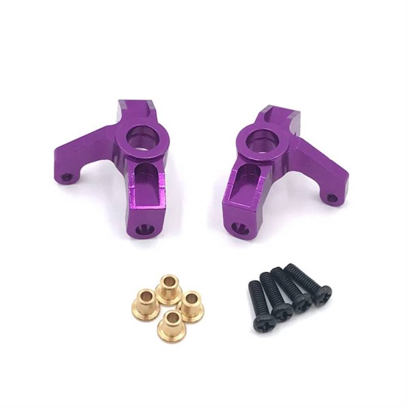 Rc Auto-Metall-Upgrade-Teile Ein Paar Lenkbecher-Multi-Farben Optional for Wltoys 124019 124017 124016 124018 144001 Ersatzteile Upgrade-Zubehör (Color : Purple) von WORKSDUO