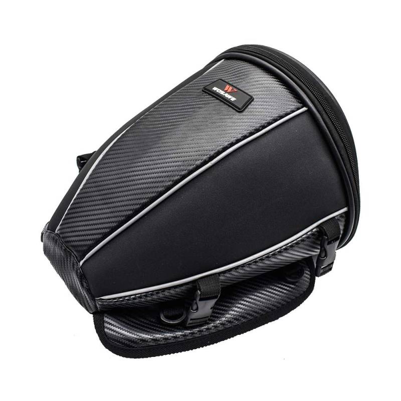 WOSAWE Motorrad Hecktasche Wasserdicht Gepäckträgertasche Tank Tasche PU Leder Motorradgepäck Schwanz von WOSAWE