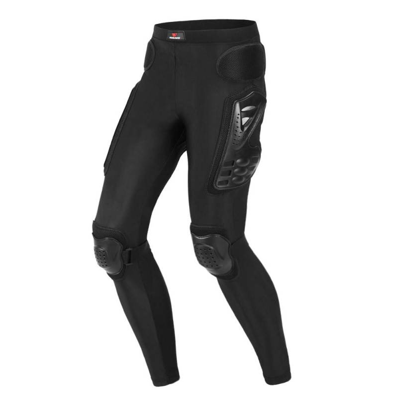 WOSAWE Motorradhose Gepolsterte Schutz-Hose Stretch Motorrad-Schutzhose für Hüfte, Oberschenkel, Knie (Nur Hosen L) von WOSAWE