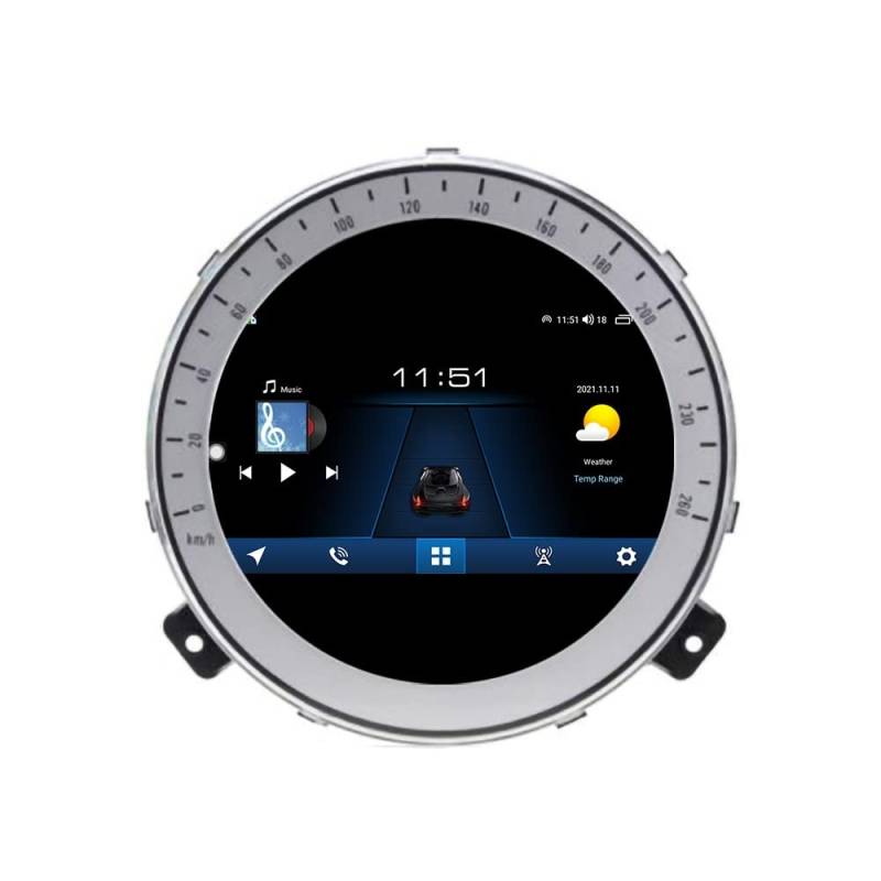 WOSTOKE Originalstil Android Auto Navigation Stereo Dash Kit GPS Auto Tablet Multimedia Player Headunit Radio Ersatz fürBMW Mini Cooper R56 von WOSTOKE