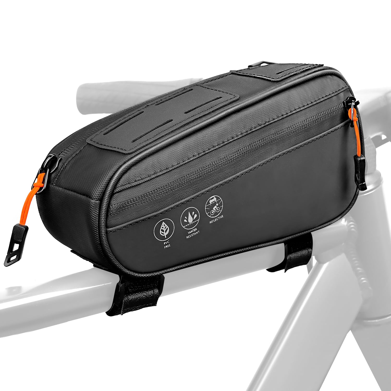 WOTOW Fahrrad Rahmentasche, wasserdichte Fahrrad Dreieck Tasche mit Zwei Seitentaschen, reflektierende Fahrrad Oberrohr Telefon Lagerung Tasche für Straße Mountainbike Radfahren Reisen (1.2L) von WOTOW