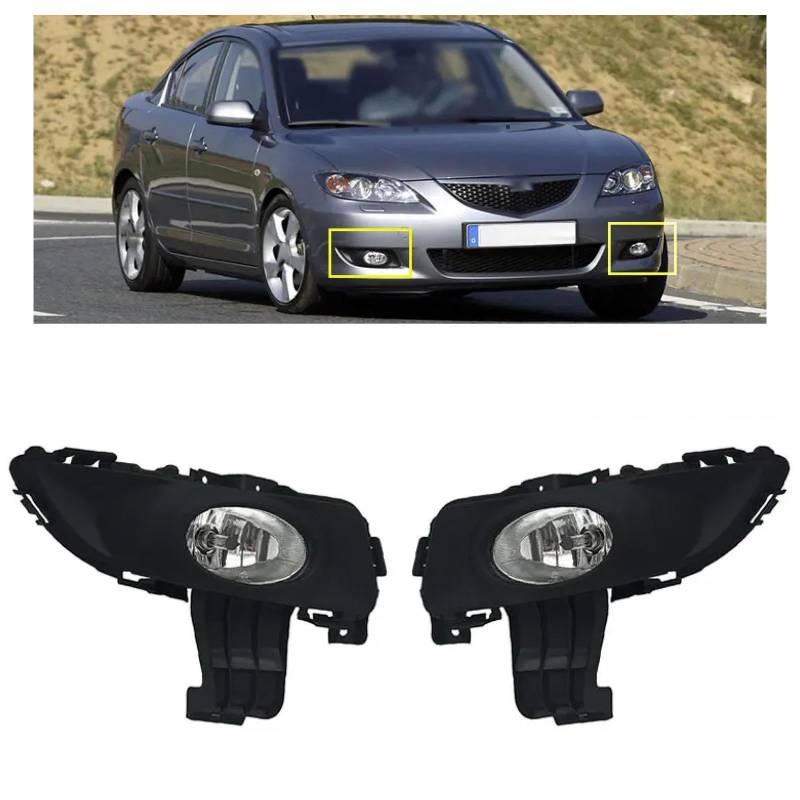 WOZIES Für Mazda 3 M3 BK 2003–2010 1,6 l Auto-Frontstoßstangenlampe, Nebelscheinwerfer-Baugruppe von WOZIES