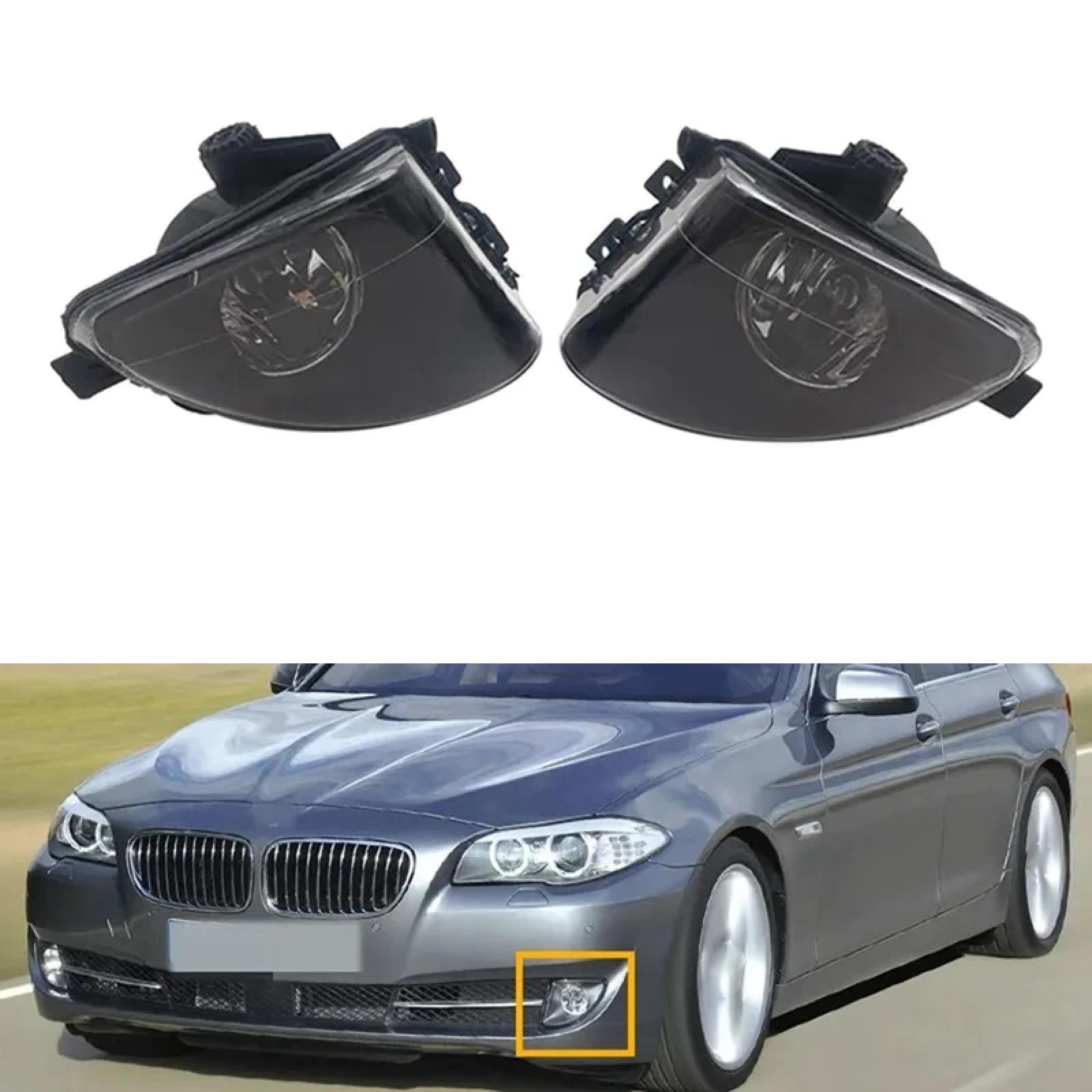 WOZIES Nebelscheinwerfer auto 1 Paar Auto-Frontstoßstange, Fahrlicht, Nebelscheinwerfer 63177216887 63177216888 Für BMW F10 F18 535I 550I 528I 5 Series 2011–2013 von WOZIES