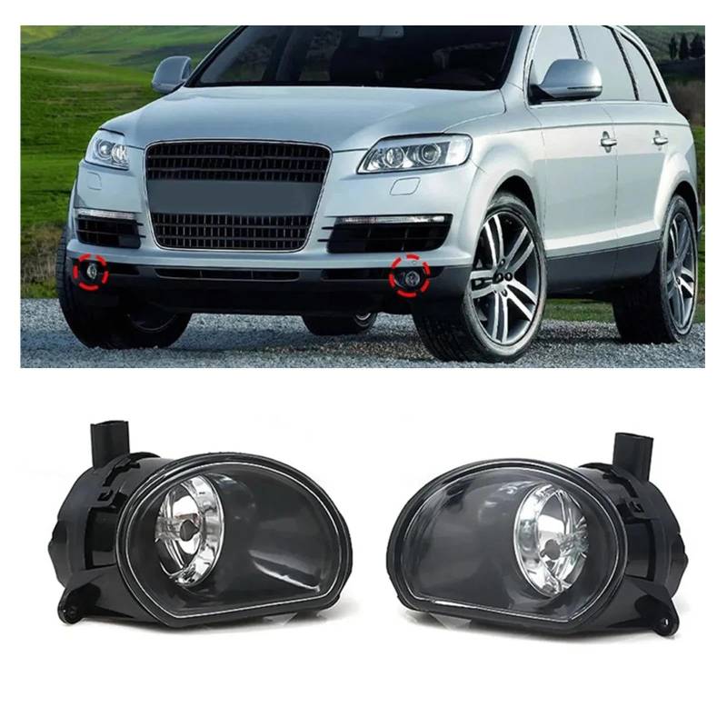 WOZIES Nebelscheinwerfer auto Für Q7 2006–2009 A3 2004–2008 Nebelscheinwerferlampe für die vordere Stoßstange mit Halogenlampen 8P0941699A 8P0941700A von WOZIES