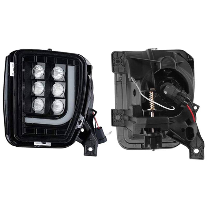 WPFC Auto-Frontstoßstange Nebelscheinwerfer Montage Mit Hellen LED DRL LED Nebel-Treibendes Licht Für Dodge Ram 1500 2500 2013-2018 von WPFC