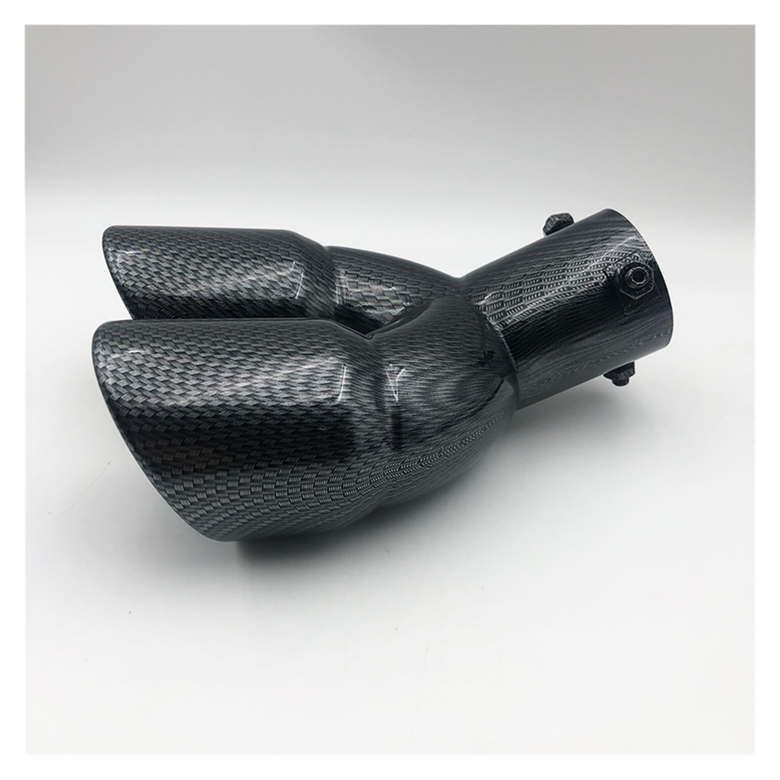 Auspuffblende Auto Universal Carbon Fiber Auto Schalldämpfer Auspuff Spitze Endrohr Edelstahl Auto Hinten Schwanz Kehle Auspuff Schalldämpfer Auto Teil Schalldämpfer Spitze(Carbon Bent) von WPHLYZ