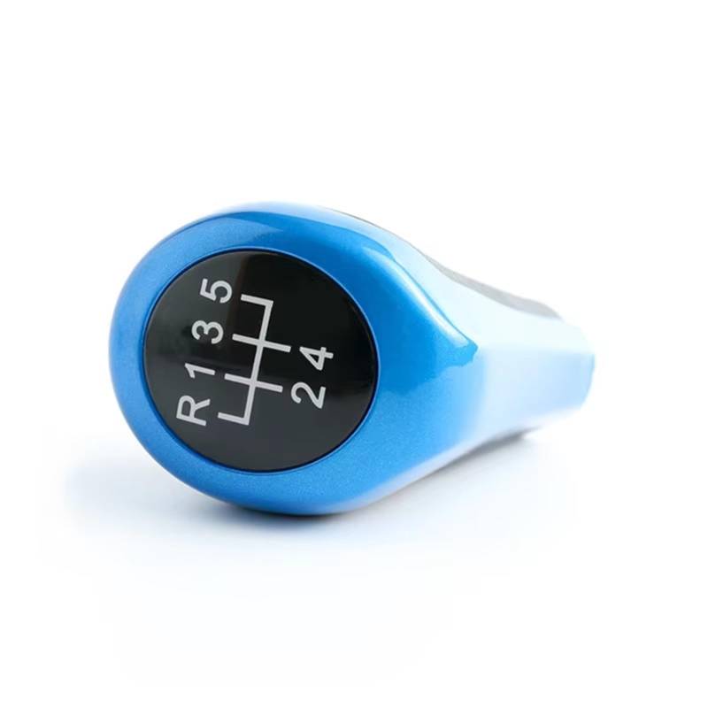 Auto Schaltknauf Blau Schaltknauf Stift Kopf Ball Für 1 3 5 6 Serie Für E90 Für E91 Für E53 Für E81 Für E82 Für E65 Für X1 Für X3 Für X5 Schaltknauf(5Speed Blue) von WPHLYZ