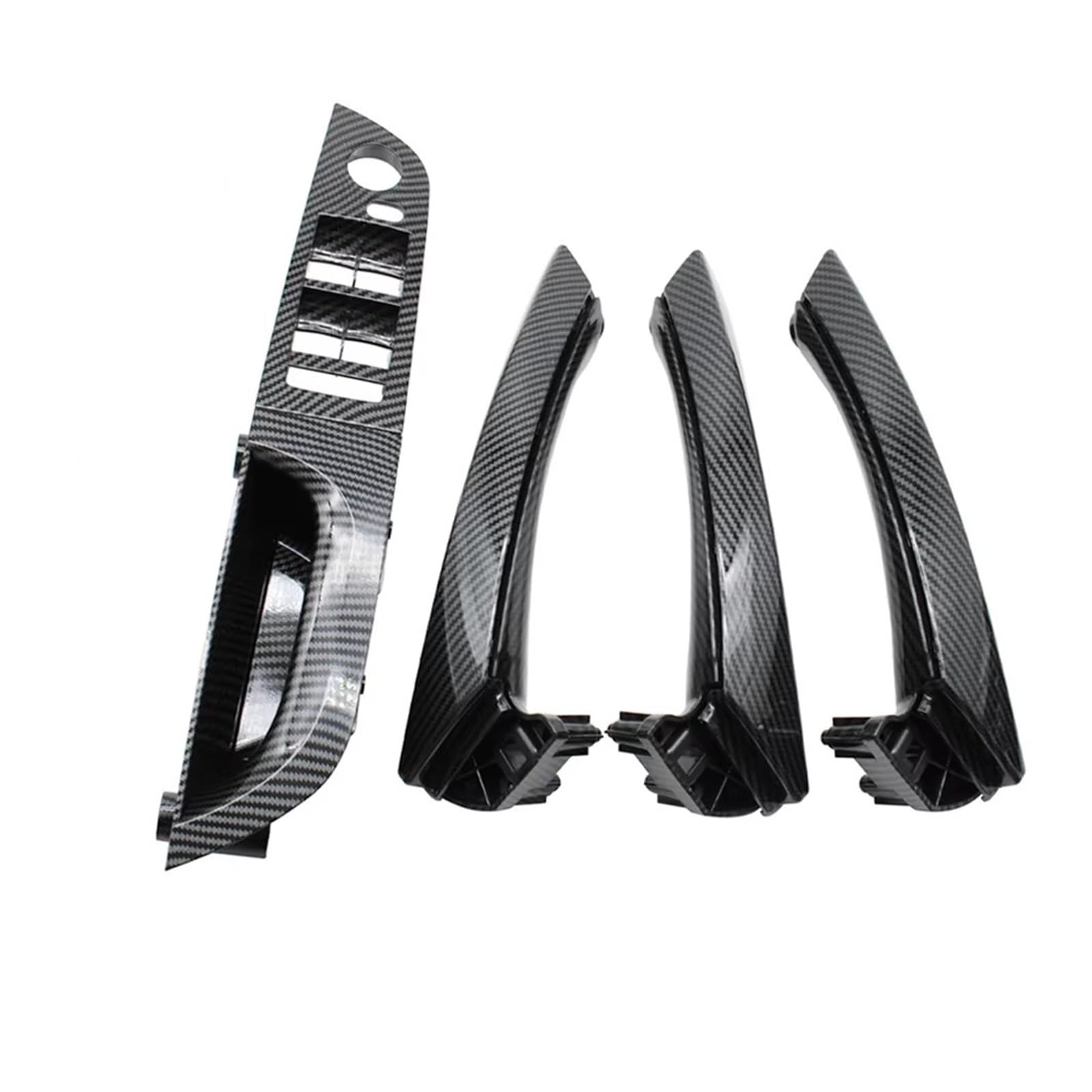 Auto Türgriff Innen 3 Für Serie Für E90 Für E91 316 318 320 325 328 LHD Links Fahrer Carbon Fiber Innen Tür Pull Griff Armlehne Panel Auto Innentürgriff(35.5 Low-end Set) von WPHLYZ