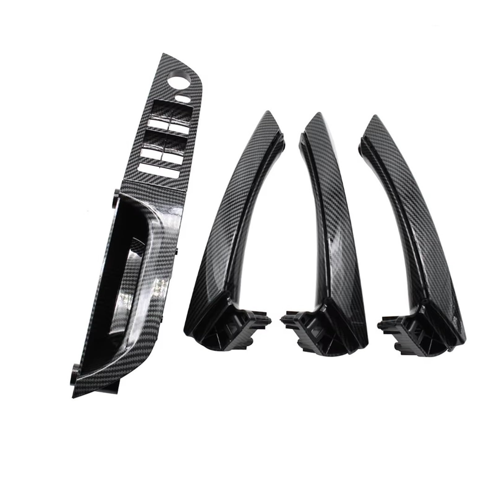 Auto Türgriff Innen 3 Für Serie Für E90 Für E91 316 318 320 325 328 LHD Links Fahrer Carbon Fiber Innen Tür Pull Griff Armlehne Panel Auto Innentürgriff(37.5 Low-end Set) von WPHLYZ