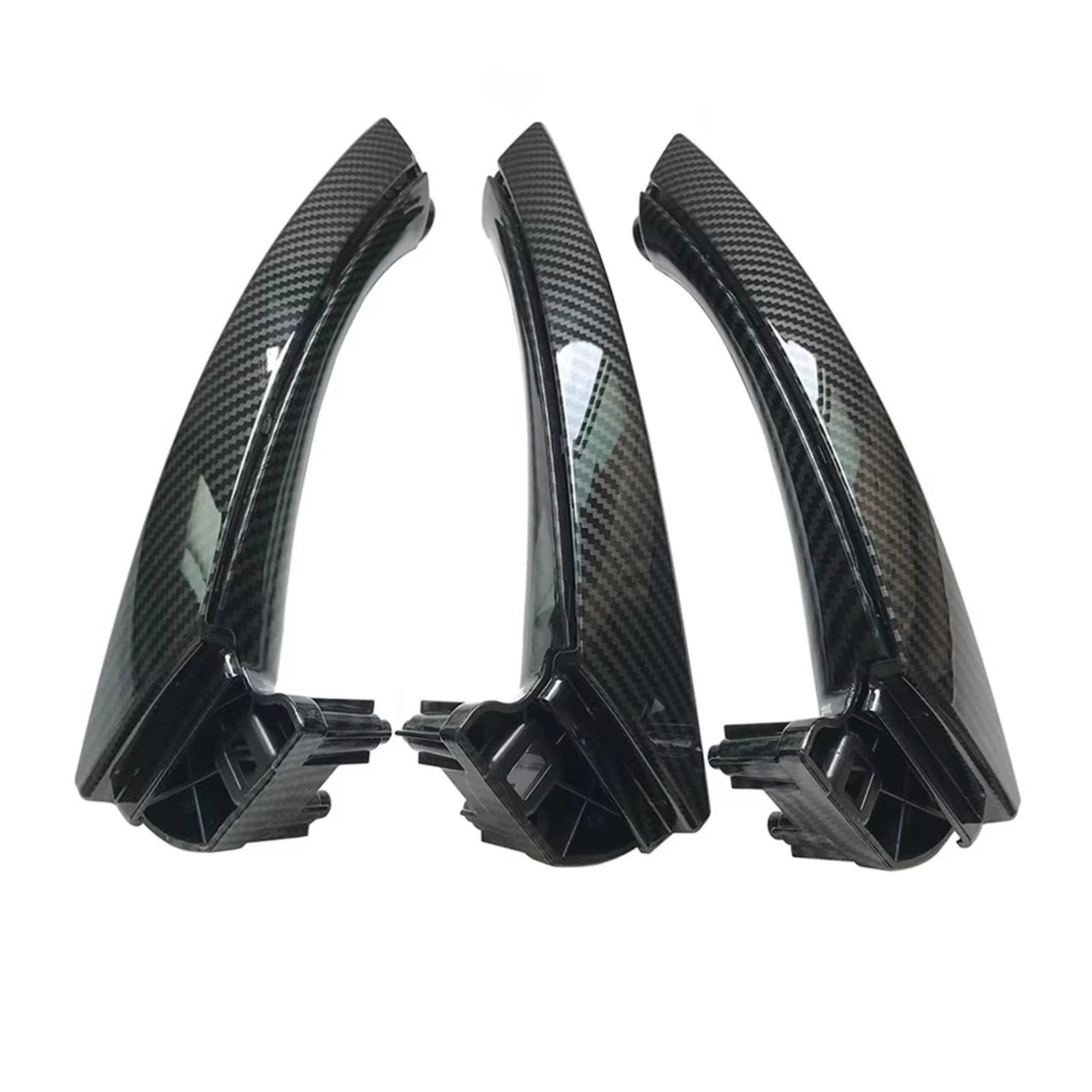 Auto Türgriff Innen 3 Für Serie Für E90 Für E91 316 318 320 325 328 LHD Links Fahrer Carbon Fiber Innen Tür Pull Griff Armlehne Panel Auto Innentürgriff(LHD 6pcs Set) von WPHLYZ