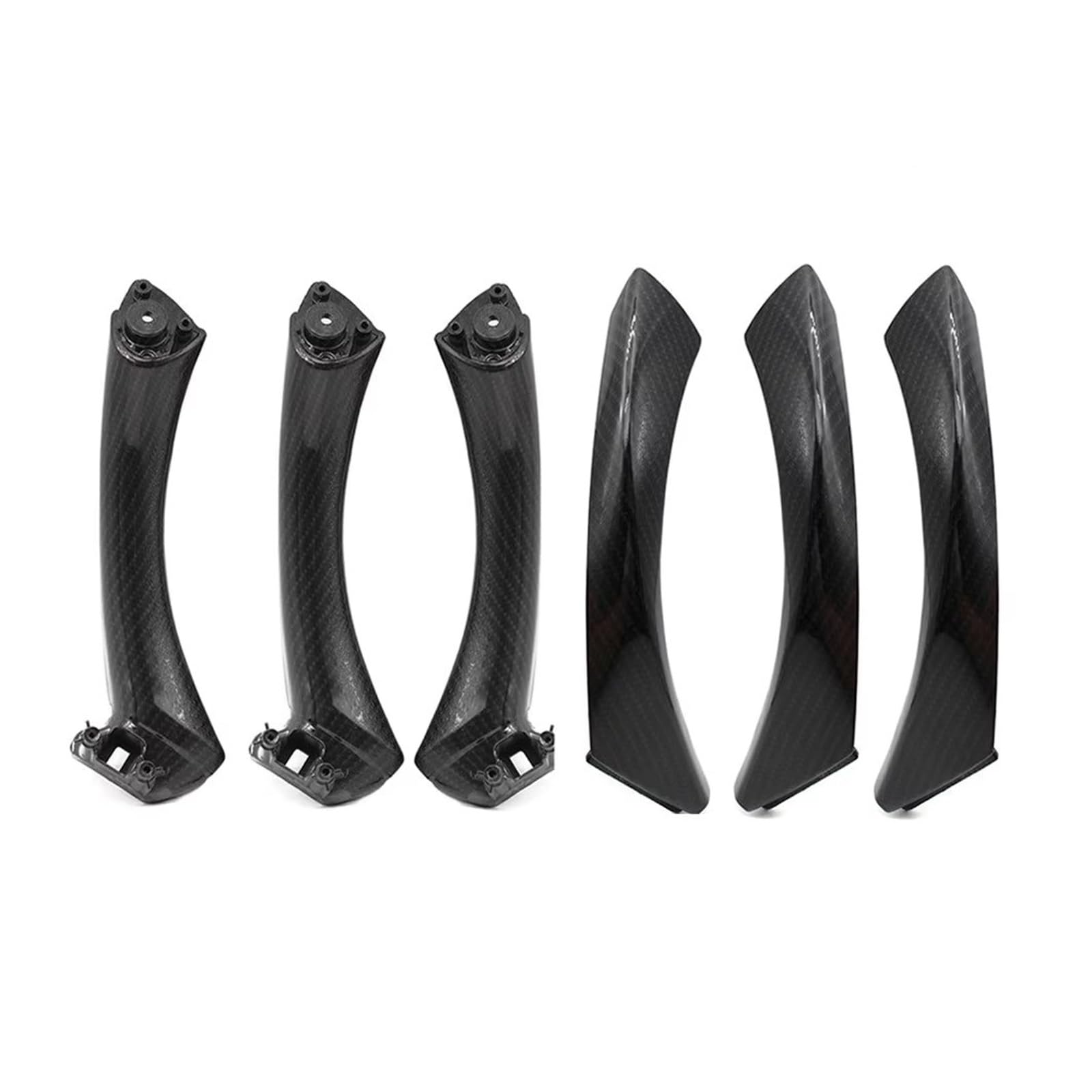 Auto Türgriff Innen 3 Für Serie Für E90 Für E91 325 330 318 Limousine Wagon Carbon Faser Auto Innen 6pc Tür Armlehne Panel Griff Pull Abdeckung Autoinnentürgriffe(RHD) von WPHLYZ