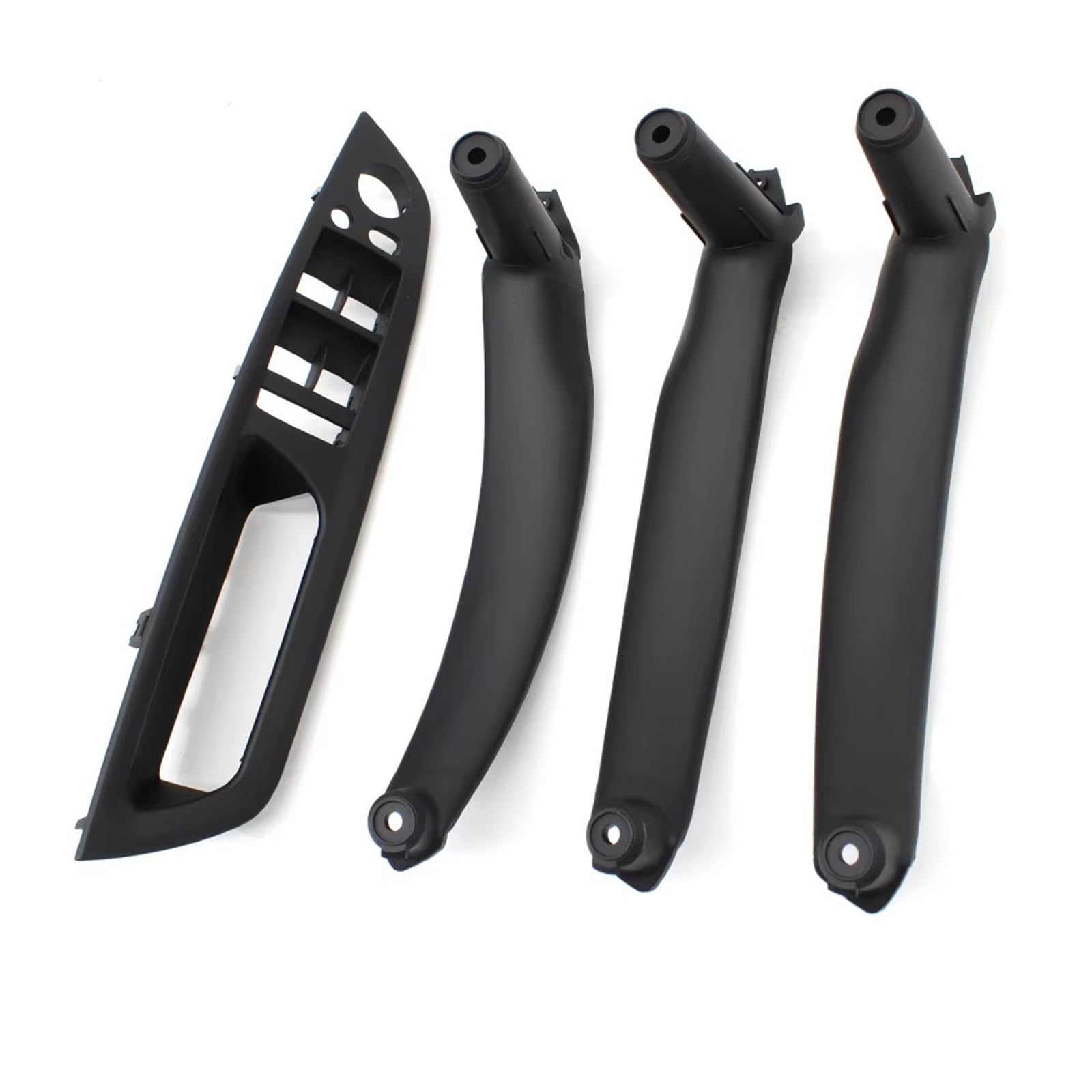 Auto Türgriff Innen 4PCS Set Auto Front Fahrer Tür Griff Armlehne Abdeckung Innen Tür Pull Griff Panel Trim Abdeckung Für X5 Für X6 Für E70 Für E71 2007-2013 Autoinnentürgriffe(Black LHD 4PCS Set) von WPHLYZ