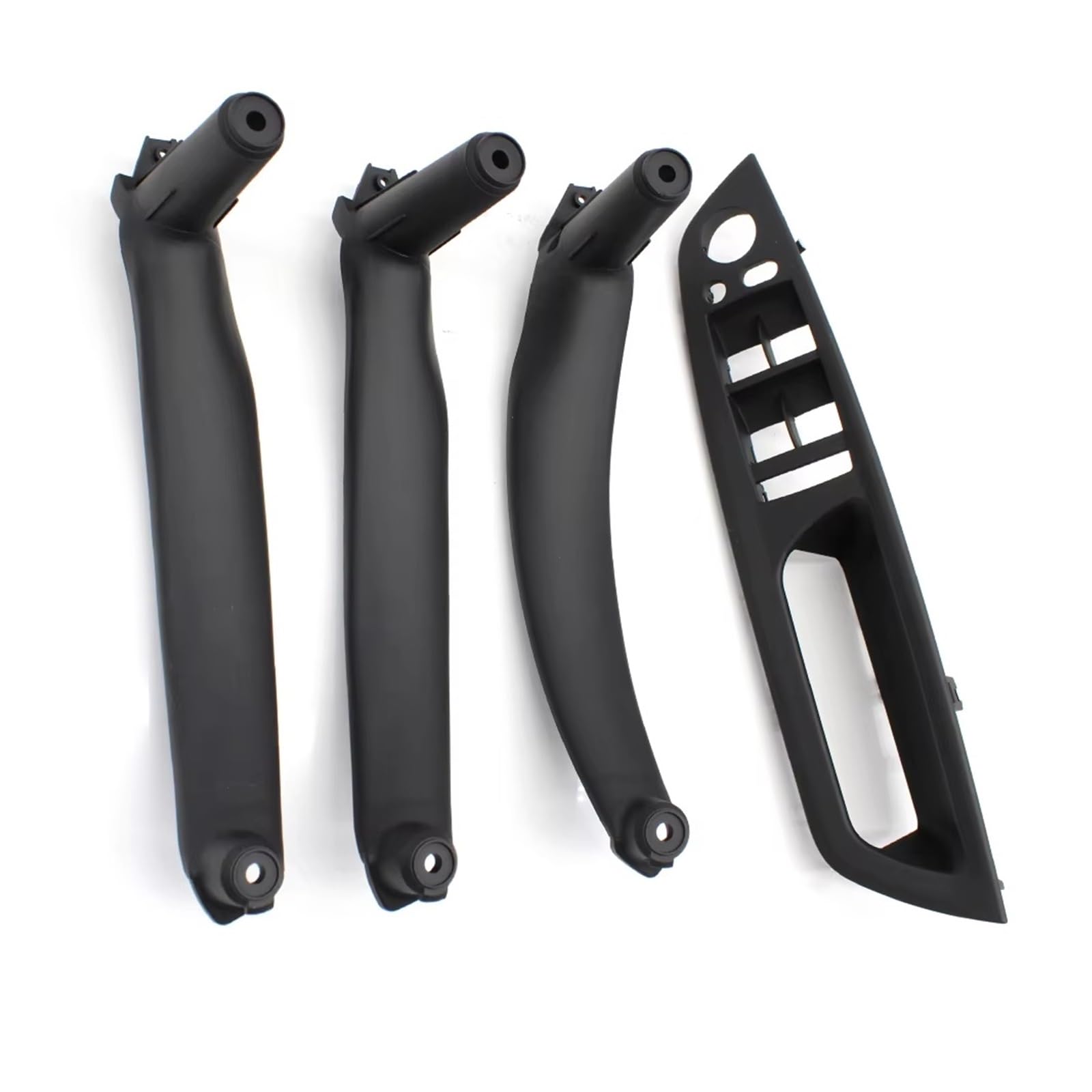 Auto Türgriff Innen 4PCS Set Auto Front Fahrer Tür Griff Armlehne Abdeckung Innen Tür Pull Griff Panel Trim Abdeckung Für X5 Für X6 Für E70 Für E71 2007-2013 Autoinnentürgriffe(Black RHD 4PCS Set) von WPHLYZ