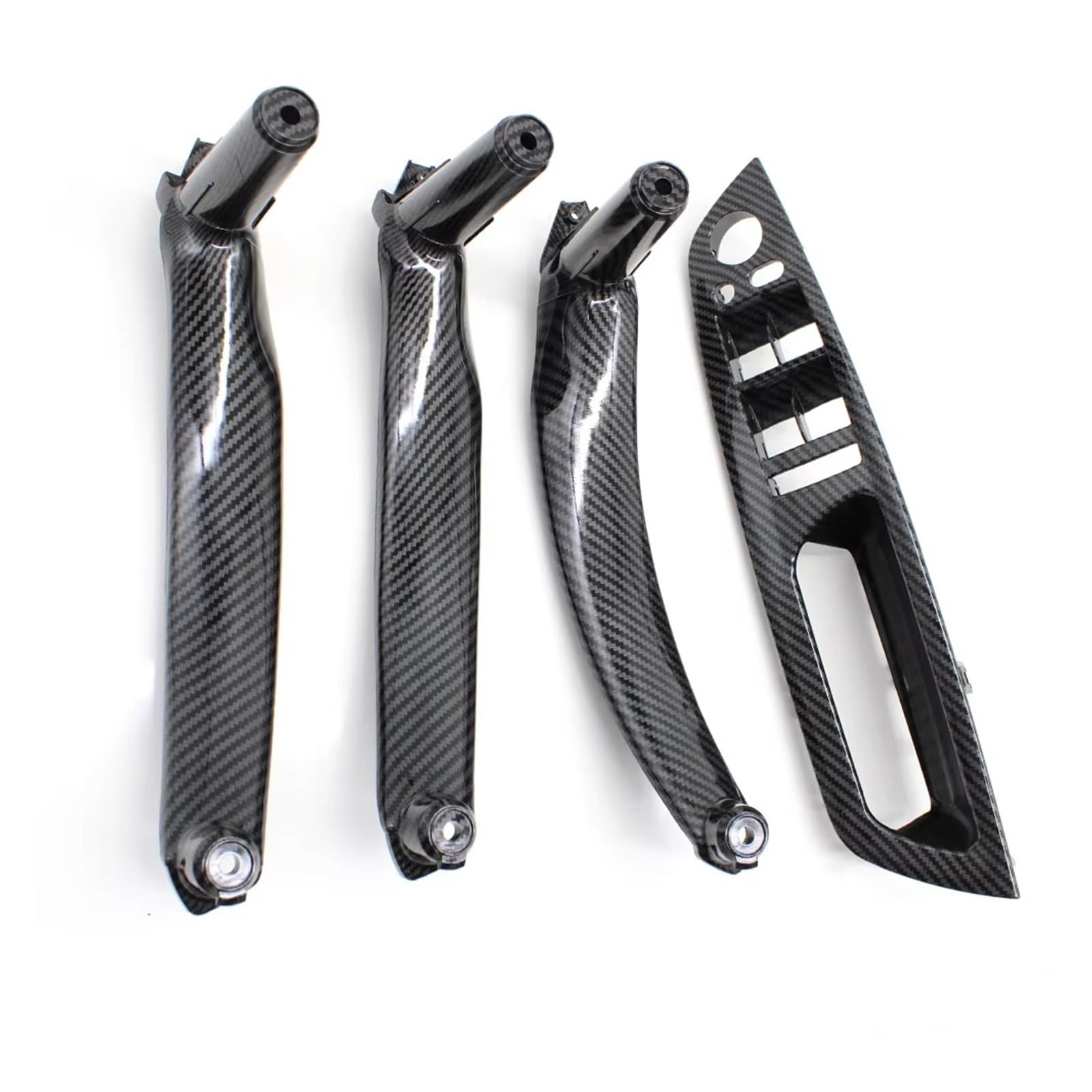 Auto Türgriff Innen 4PCS Set Auto Front Fahrer Tür Griff Armlehne Abdeckung Innen Tür Pull Griff Panel Trim Abdeckung Für X5 Für X6 Für E70 Für E71 2007-2013 Autoinnentürgriffe(Carbonfiber RHD Set) von WPHLYZ