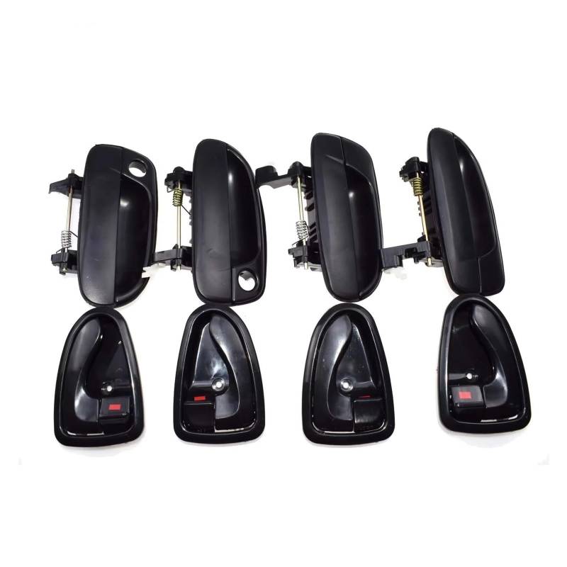 Auto Türgriff Innen Innen Und Außentürgriff Vorne Hinten Links Rechts Für Hyundai Für Accent 2000 2001 2002 2003 2004 2005 2006 1.6 Autoinnentürgriffe(8 PCS Black Inside) von WPHLYZ