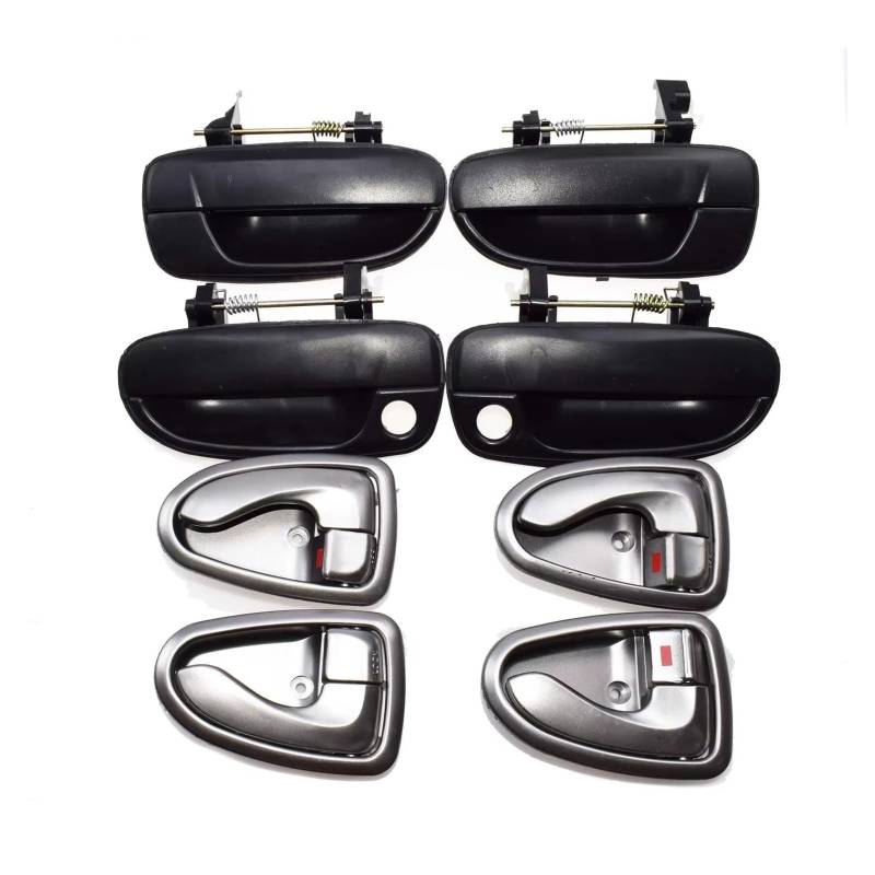 Auto Türgriff Innen Innen Und Außentürgriff Vorne Hinten Links Rechts Für Hyundai Für Accent 2000 2001 2002 2003 2004 2005 2006 1.6 Autoinnentürgriffe(8 PCS Silver Inside) von WPHLYZ