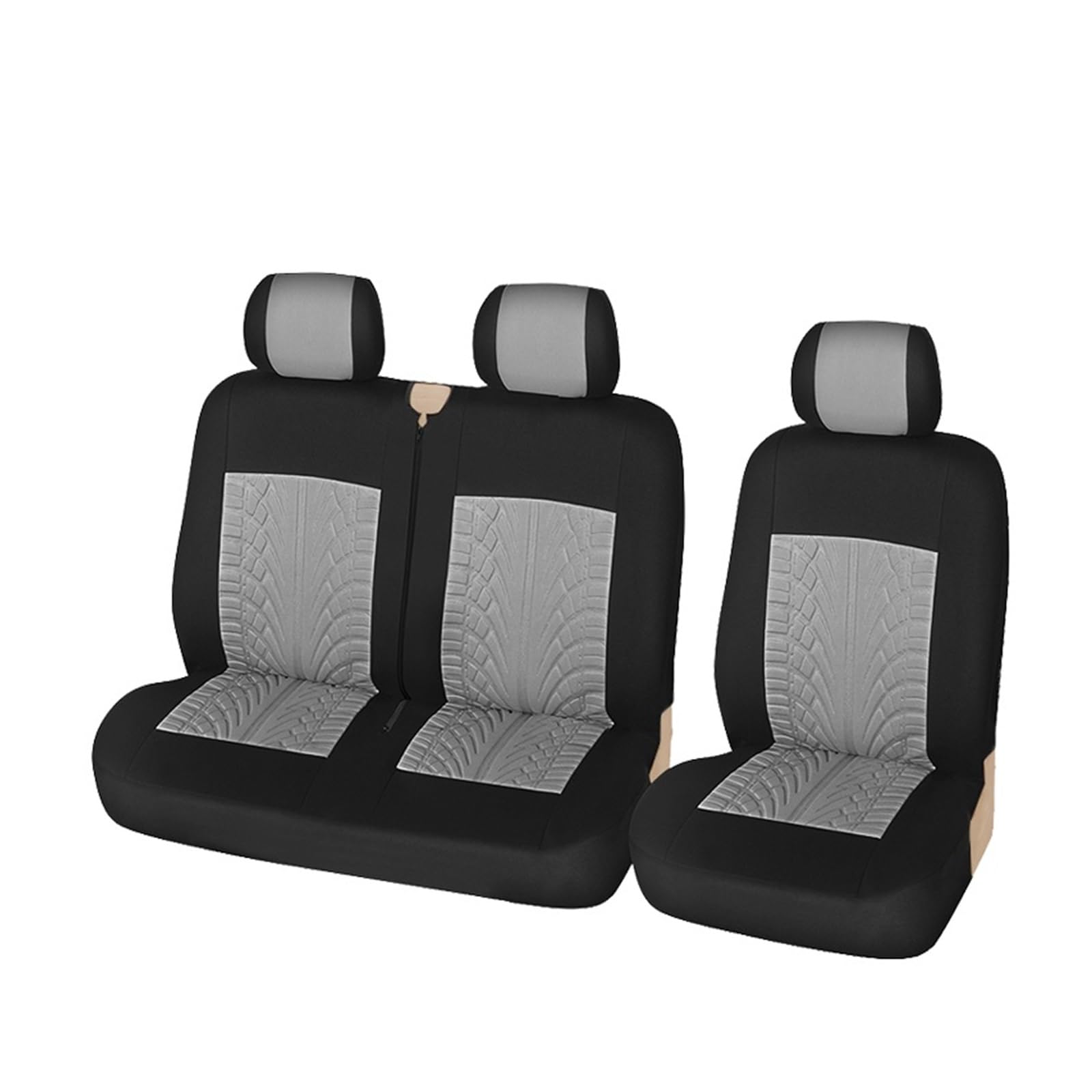 Autositzschoner 2+1-Sitzer-Autositzbezüge Aus Robustem Stoff Transporter-Schutz Für Citroen Für Jumper Autositzbezüge(3pcs Gray) von WPHLYZ