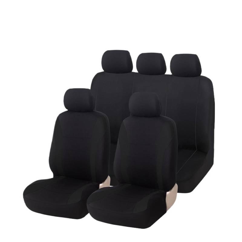 Autositzschoner 5-Sitzer-Autositzbezüge Universelle Auto-Kissenschoner Für Volvo Autozubehör Fahrzeugsitzschutz Autositzbezüge(Black Full Set) von WPHLYZ