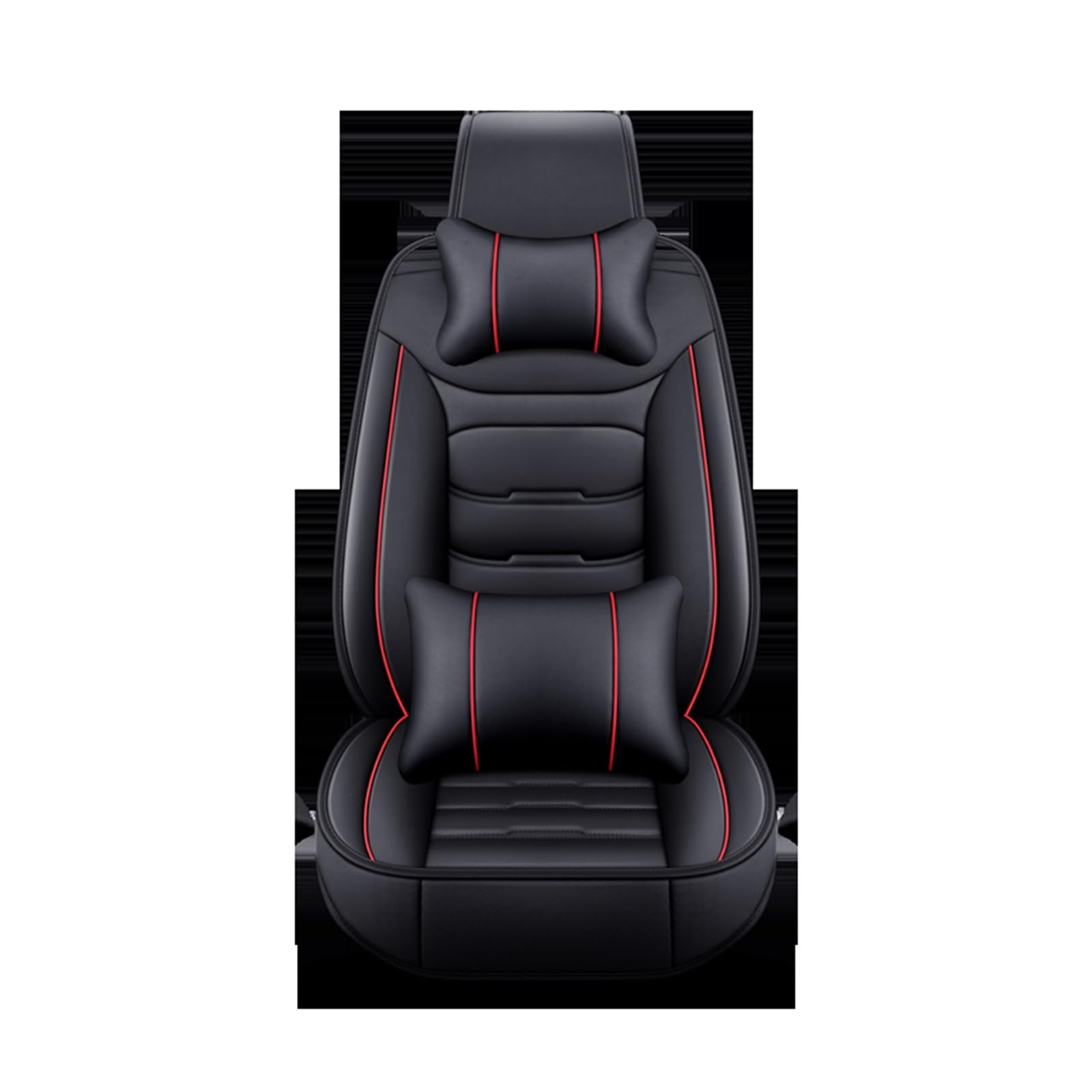 Autositzschoner Auto Sitzbezug Für Cadillac Für XTS Für SRX Für XT5 Für CT6 Für ATSL Alle Modell Auto Zubehör Auto-Styling Autositzbezüge(1 seat Black Red.) von WPHLYZ