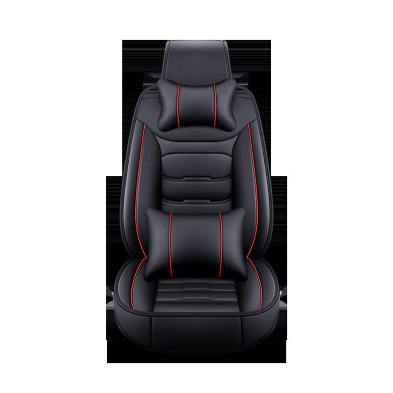 Autositzschoner Auto Sitzbezug Für Cadillac Für XTS Für SRX Für XT5 Für CT6 Für ATSL Alle Modell Auto Zubehör Auto-Styling Autositzbezüge(1 seat Black Red.) von WPHLYZ