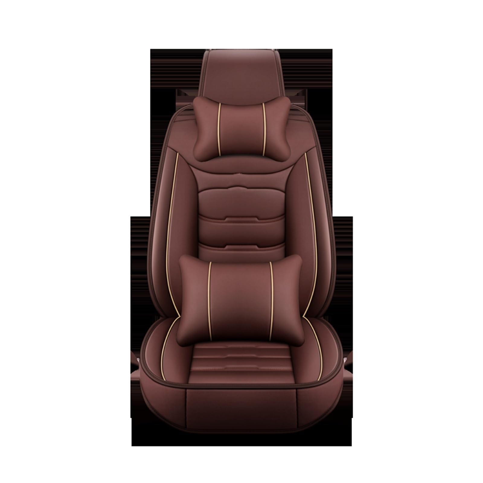 Autositzschoner Auto Sitzbezug Für Cadillac Für XTS Für SRX Für XT5 Für CT6 Für ATSL Alle Modell Auto Zubehör Auto-Styling Autositzbezüge(1 seat Coffee Pillow.) von WPHLYZ