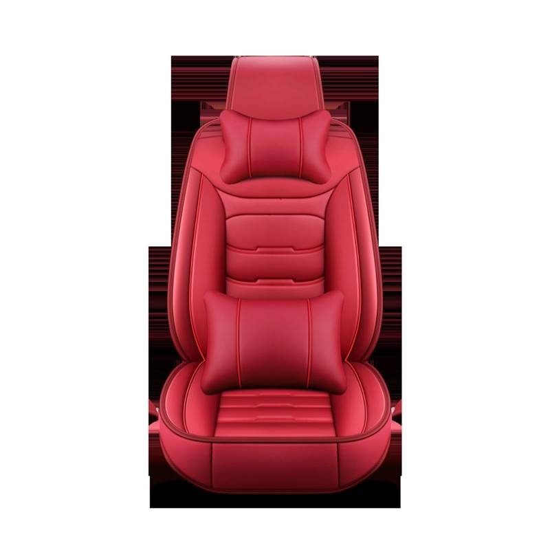 Autositzschoner Auto Sitzbezug Für Cadillac Für XTS Für SRX Für XT5 Für CT6 Für ATSL Alle Modell Auto Zubehör Auto-Styling Autositzbezüge(1 seat Red Pillow) von WPHLYZ