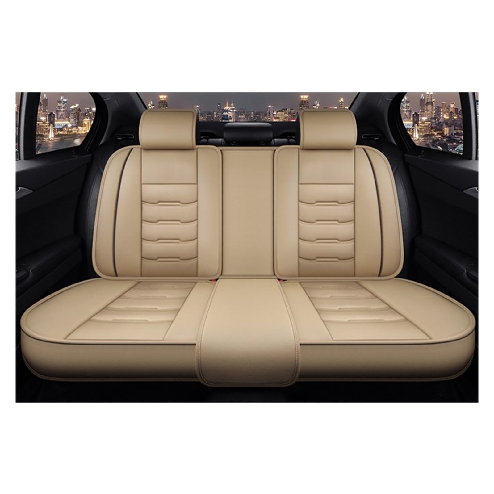 Autositzschoner Auto Sitzbezug Für Cadillac Für XTS Für SRX Für XT5 Für CT6 Für ATSL Alle Modell Auto Zubehör Auto-Styling Autositzbezüge(5 Rear seat Cover) von WPHLYZ