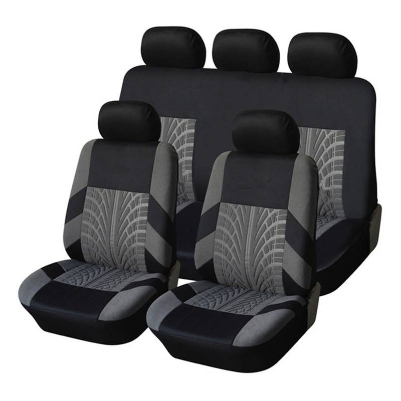 Autositzschoner Auto Sitzbezug Set Seat Protector Für Nissan Für Qashqai Für X Trail Für 350z Für Altima Für Juke Für Lannia Für Nv200 Autositzbezüge(5Seats-Grey) von WPHLYZ