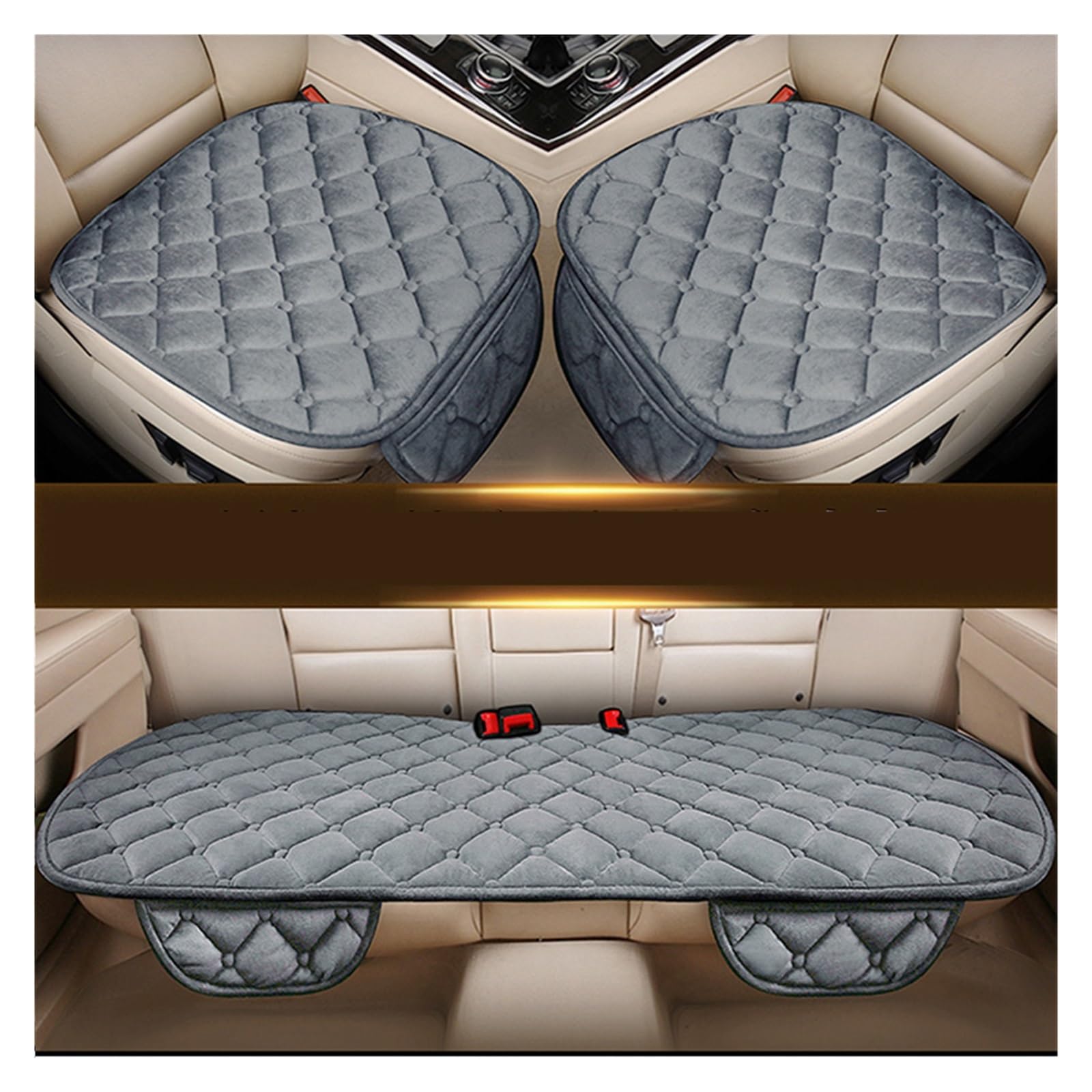 Autositzschoner Auto Sitzbezug Vorne Hinten Sitzkissen Schutz Pad Für Citron Für C3 Für XR Für F1 Für X45 Autositzbezüge(Grey 1set) von WPHLYZ