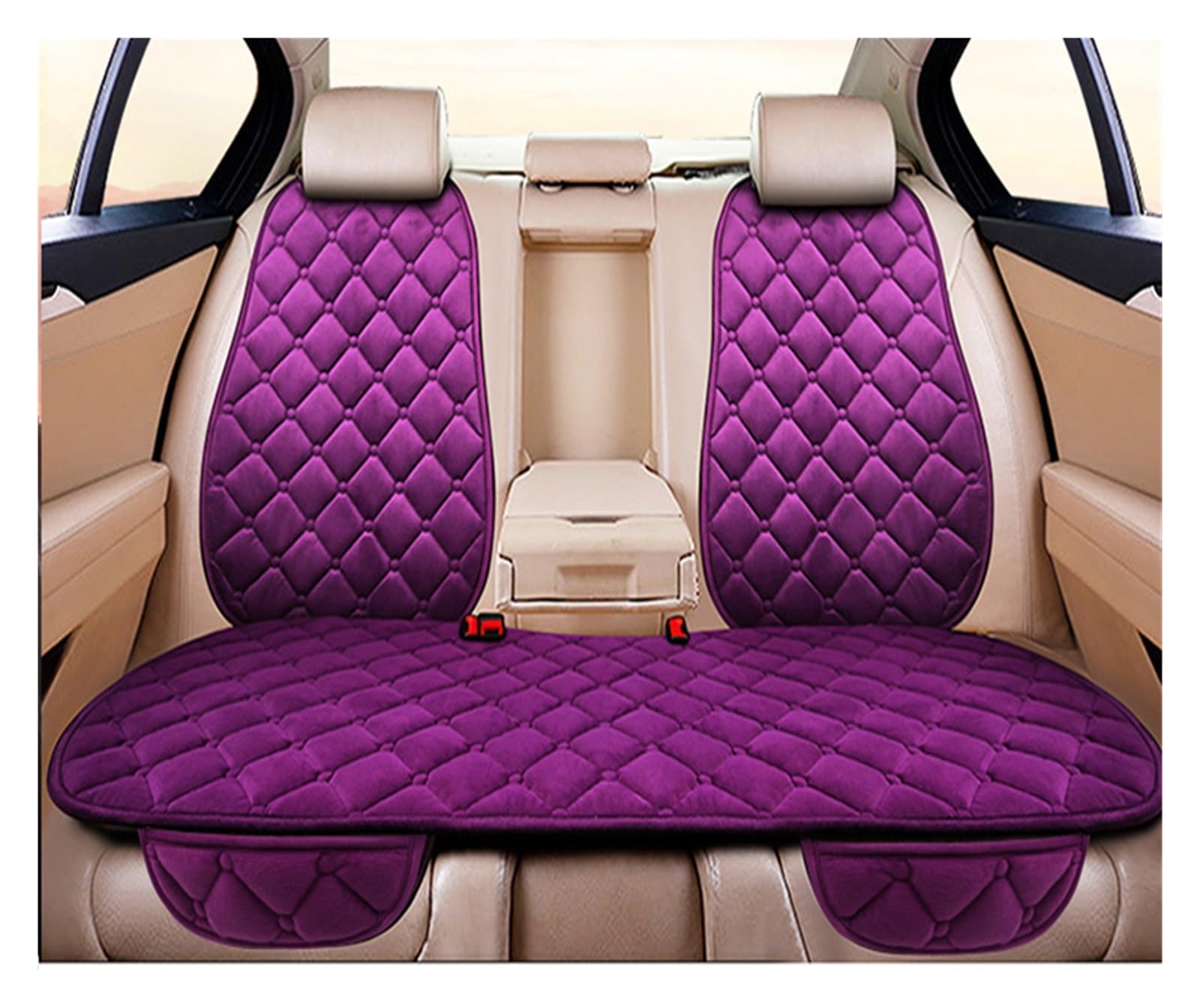 Autositzschoner Auto Sitzbezug Vorne Hinten Sitzkissen Schutz Pad Für Citron Für C3 Für XR Für F1 Für X45 Autositzbezüge(Purple Rear 1pcs) von WPHLYZ